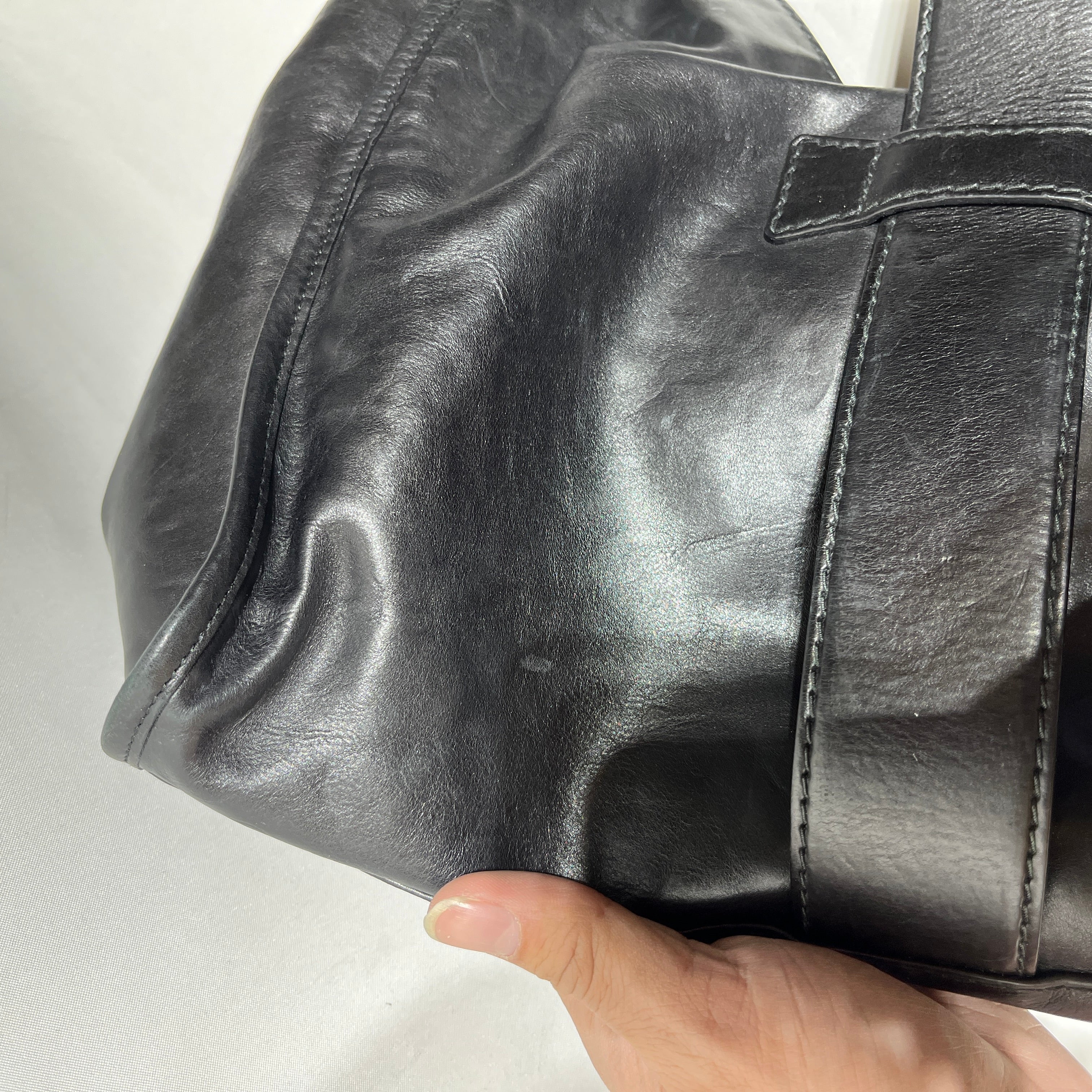 GUCCI/Hand Bag/Leather/BLK/SOFT STIRRUP view 7