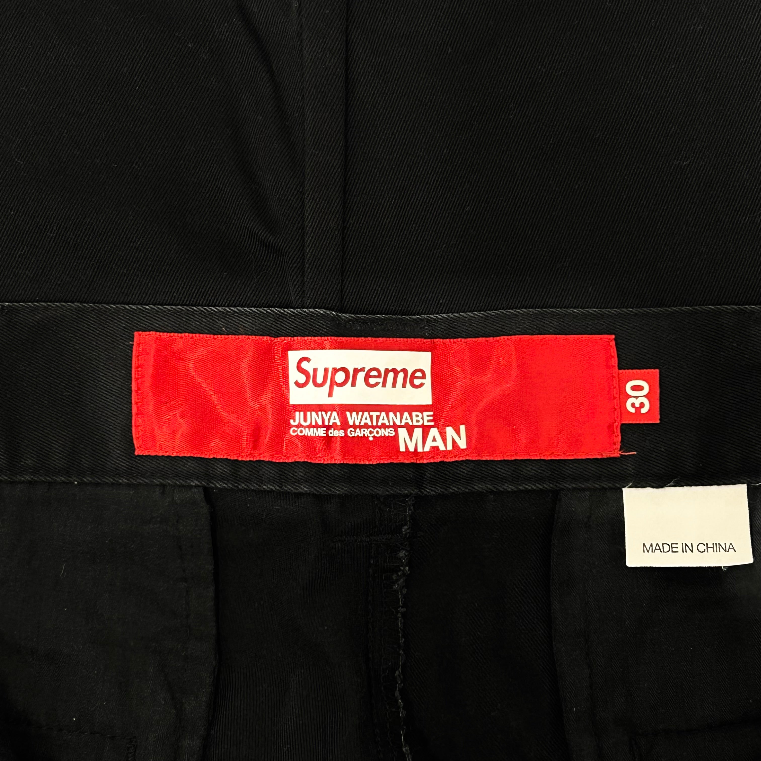 Supreme/JUNYA WATANABE COMME des GARCONS/Slacks/30/Cotton/BLK/All Over Print/POEM PRINT view 3