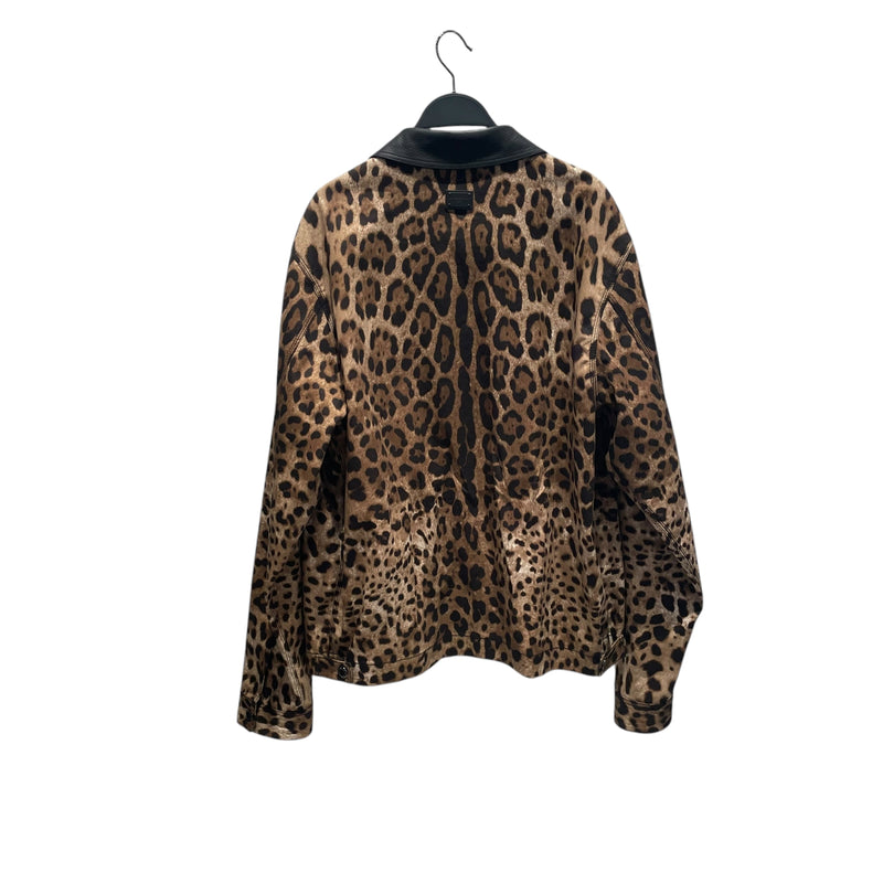 DOLCE&GABBANA/Jacket/52/Leather/MLT/leopard print