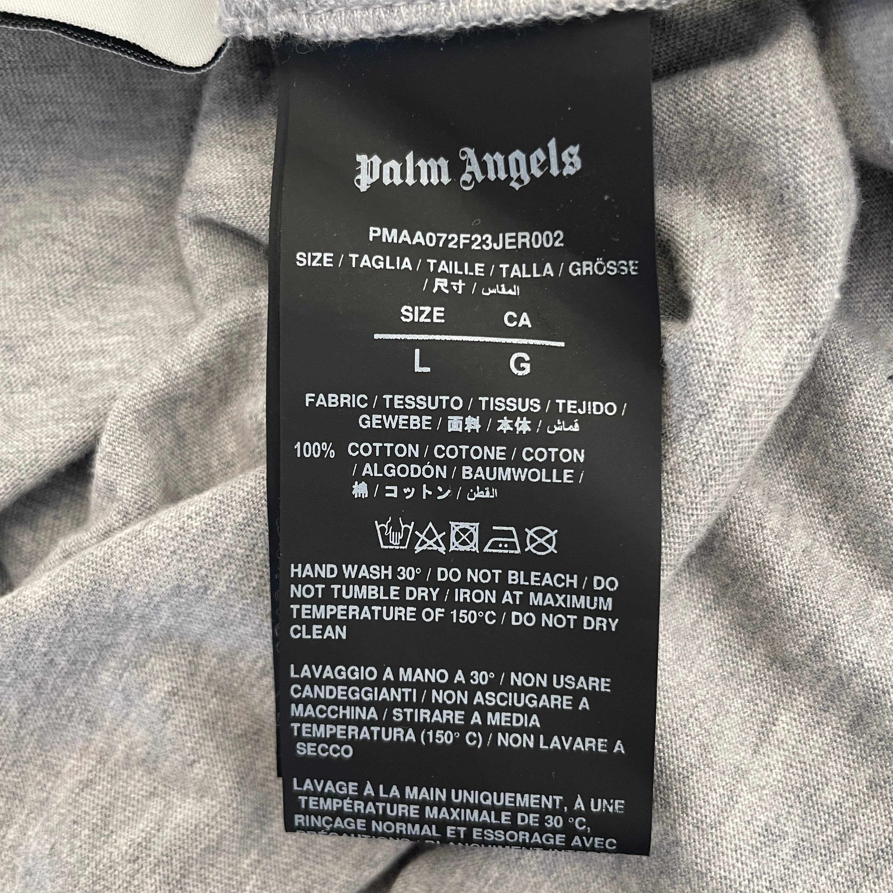Palm Angels/T-Shirt/L/Cotton/SLV/CRACKED LOGO view 3