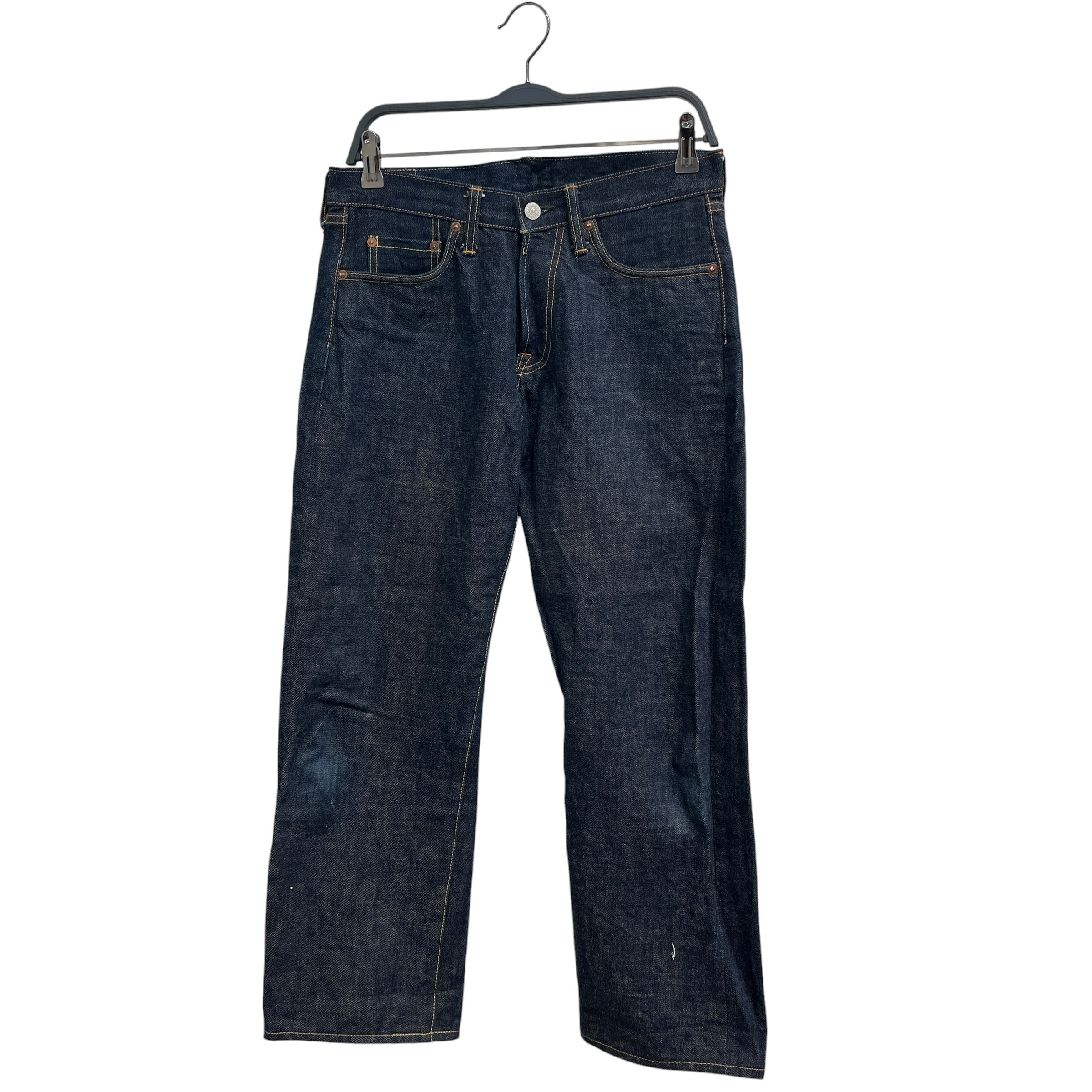 UES/Straight Pants/31/Denim/NVY/Button Fly/Lot 400R on Leather Tab view 1