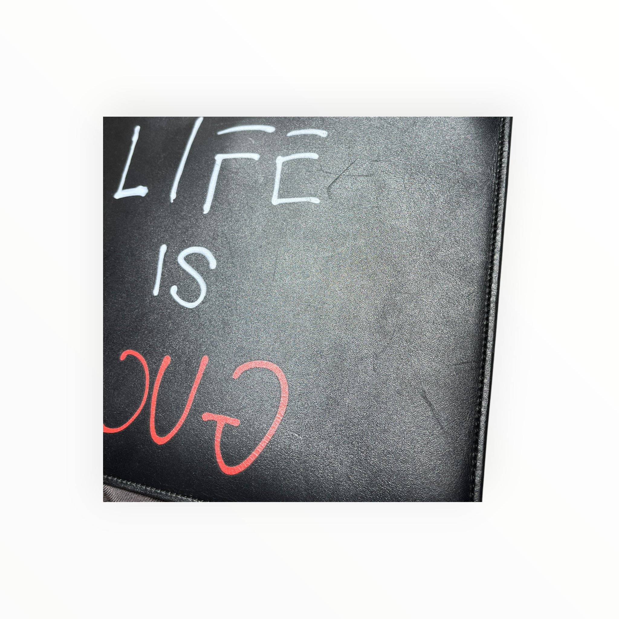 GUCCI/Pouch/Leather/BLK/life is gucci pouch view 7
