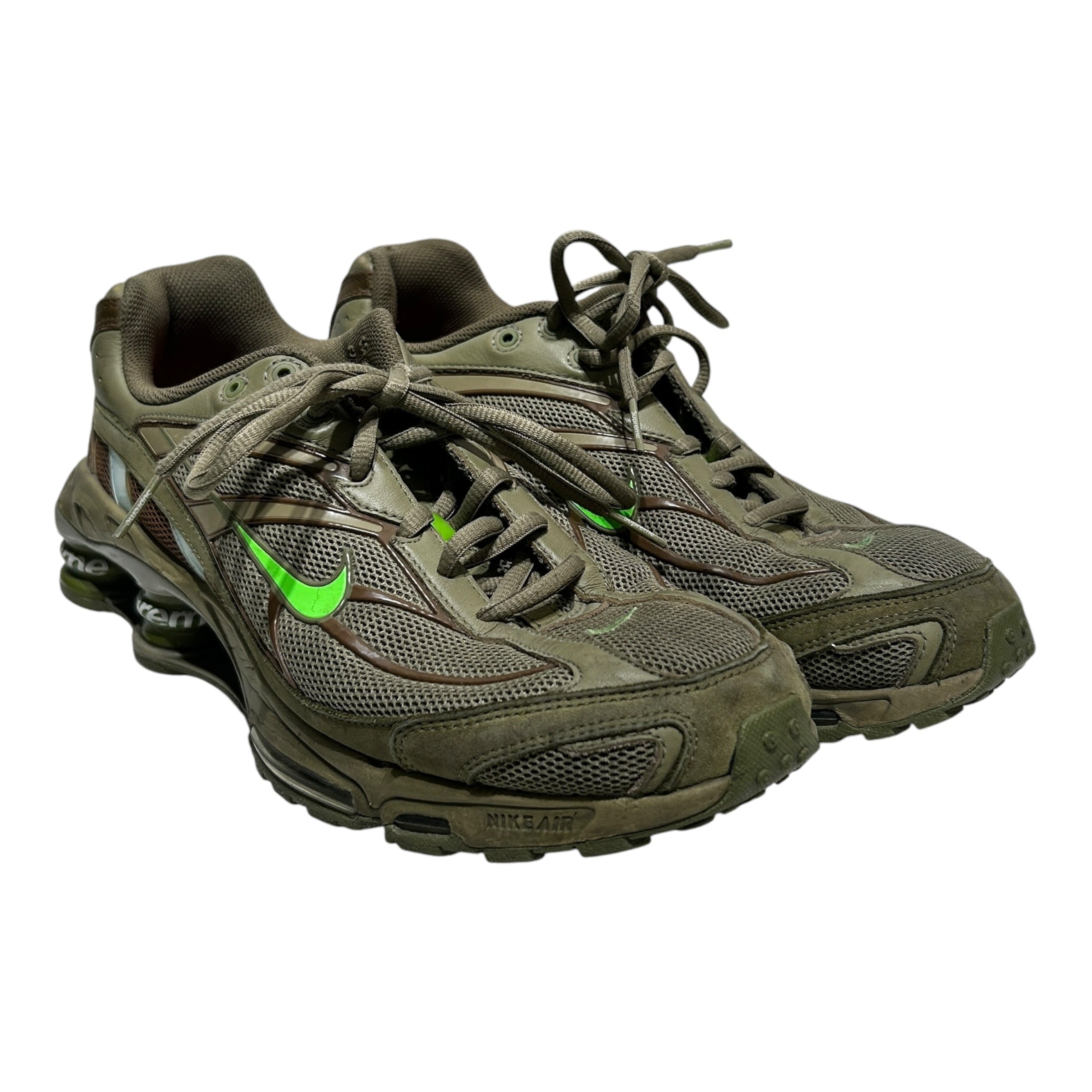 NIKE/Supreme/Low-Sneakers/US 9.5/Cotton/GRN/SHOX view 1