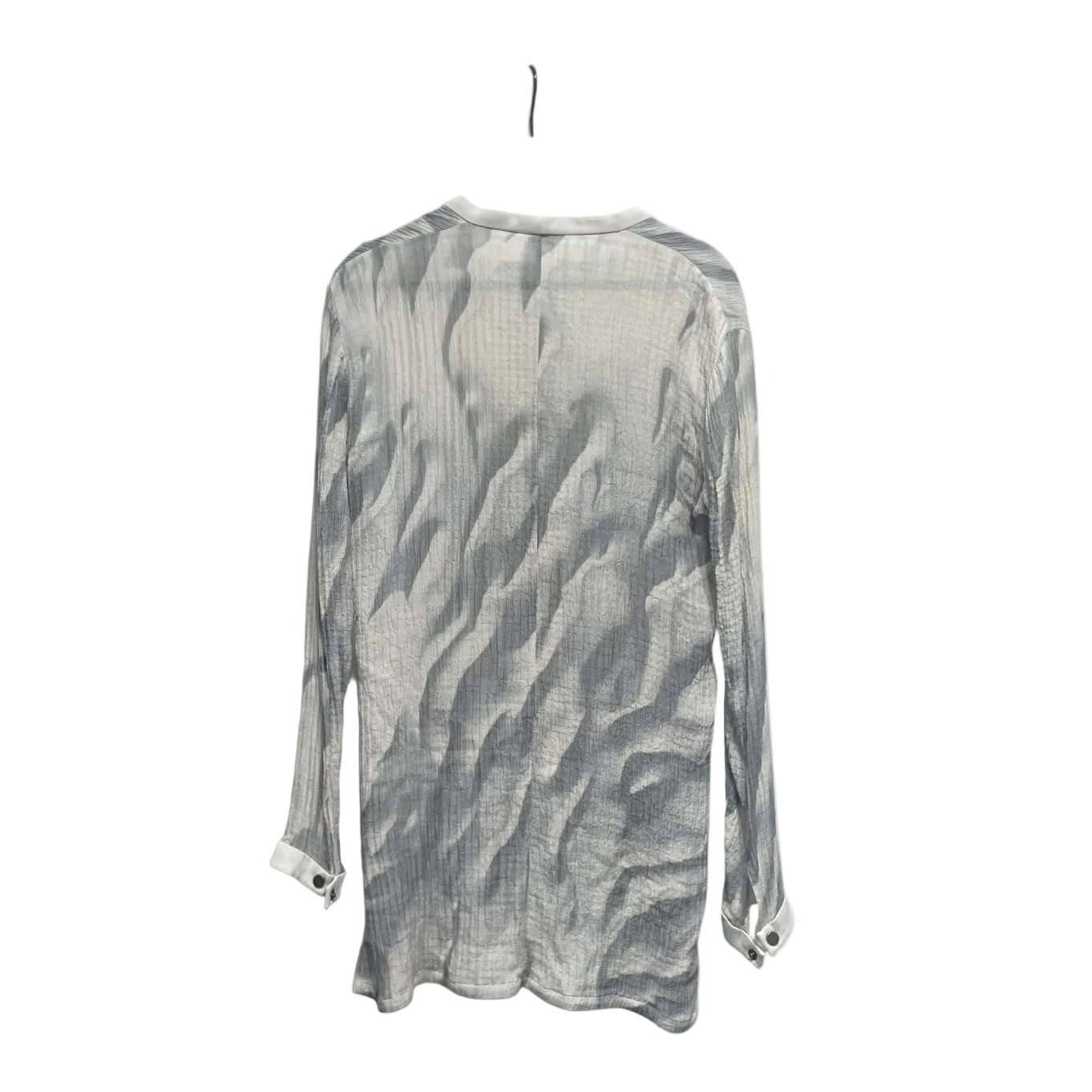 Helmut Lang/LS Blouse/S/Silk/GRY/SML PLEATS/ CHEST POCKET view 2