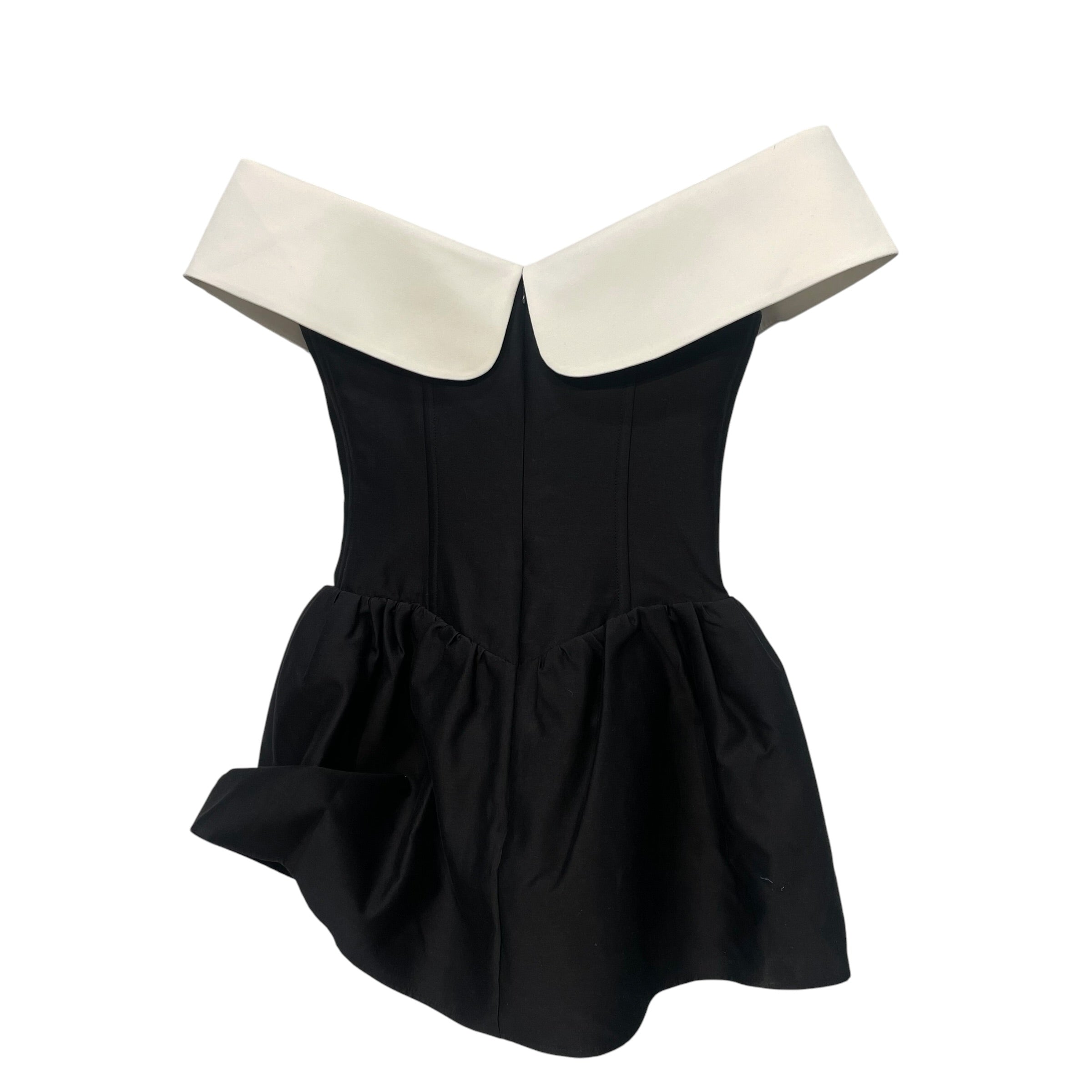 SHUSHU/TONG/SL Dress/M/Cotton/BLK/Mini Length/off shoulder corsetted teacup view 2