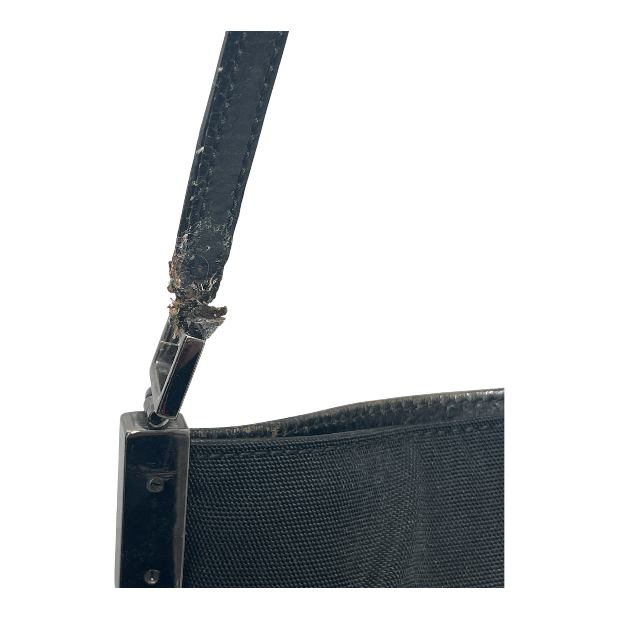 GUCCI/Cross Body Bag/Nylon/BLK/FRONT POCKET SHOULDER TOTE view 3