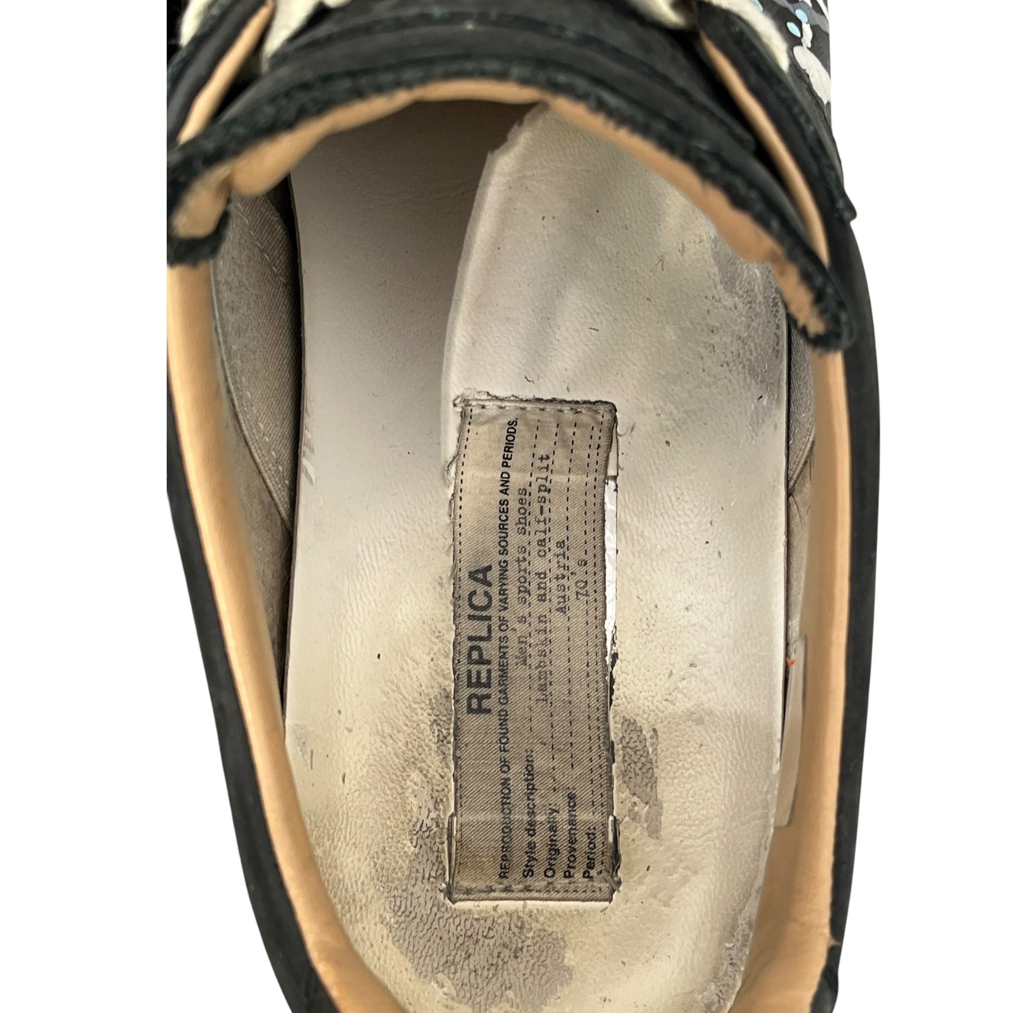 Maison Margiela/Low-Sneakers/EU 44/Leather/BLK/PAINT SPLATTER SUEDE FRONT view 7