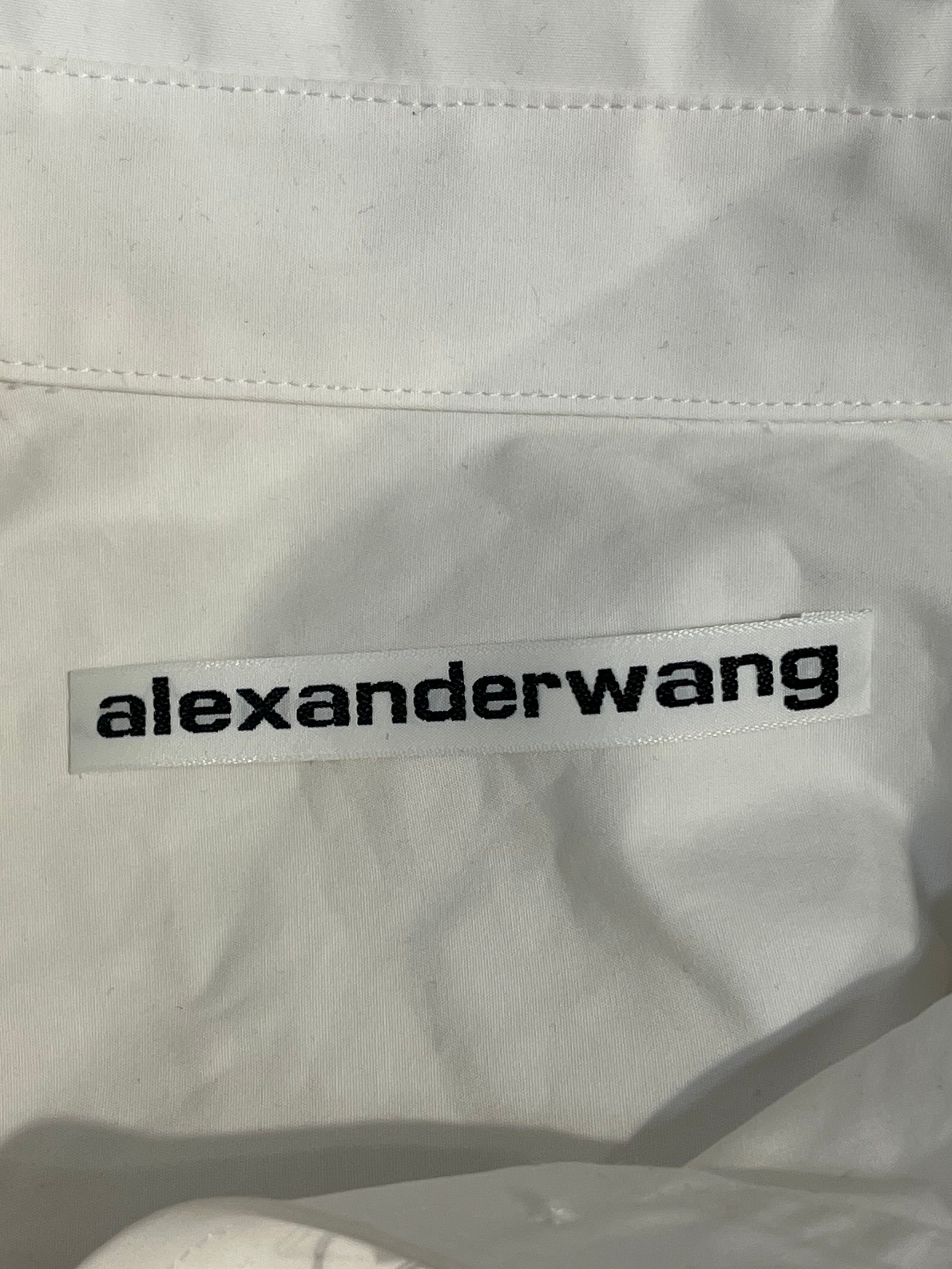 Alexander Wang/LS Blouse/4/Cotton/WHT/SQUARE NECKLINE view 3