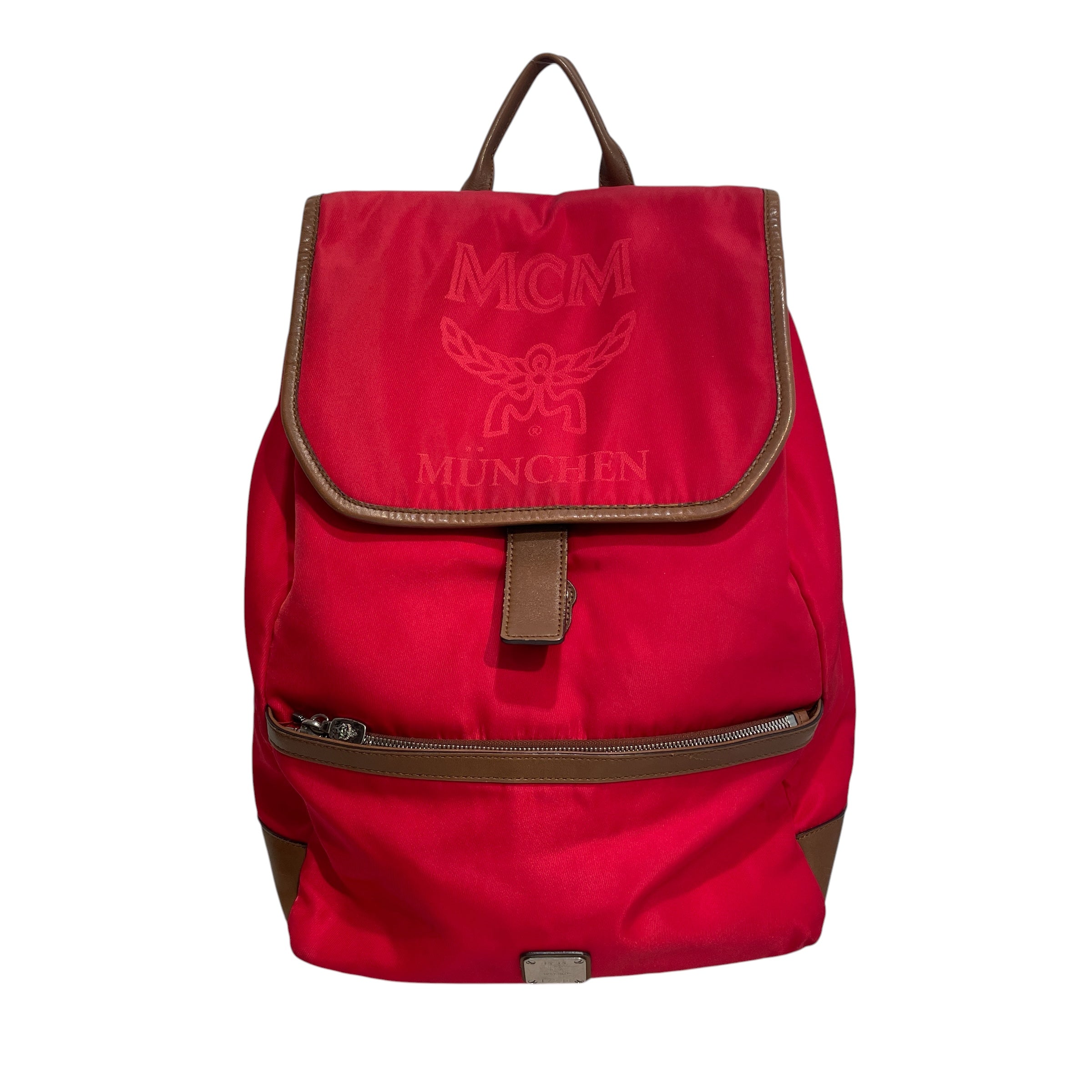 MCM/Bag/Nylon/RED/Nylon Backpack view 1
