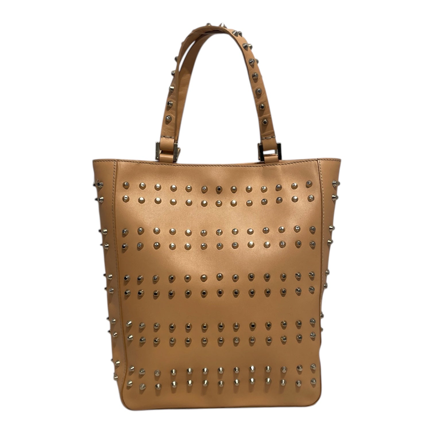 FENDI/Tote Bag/Leather/BEG/studded/2000s view 1