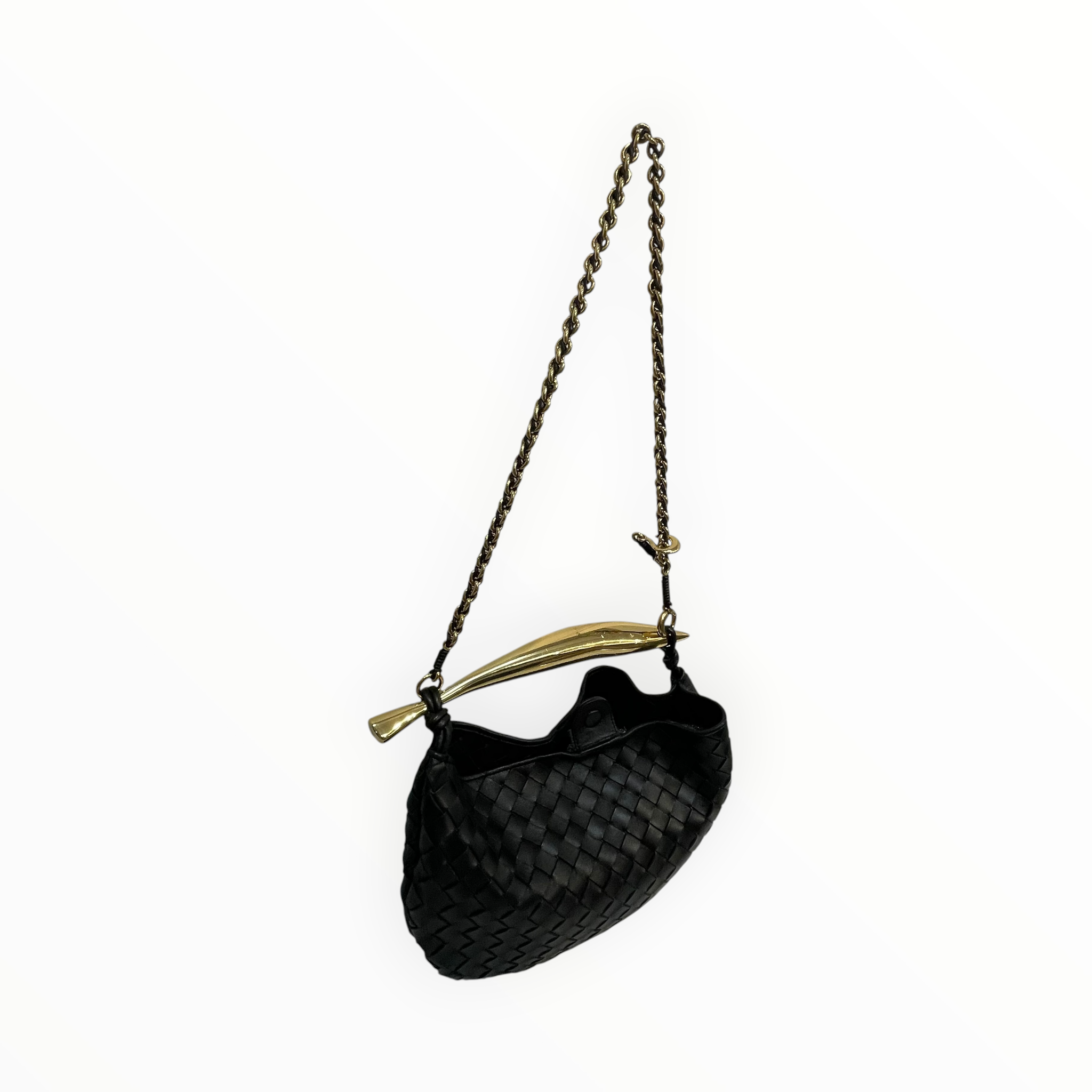 BOTTEGA VENETA/Hand Bag/Leather/BLK/intrecciato sardine view 3