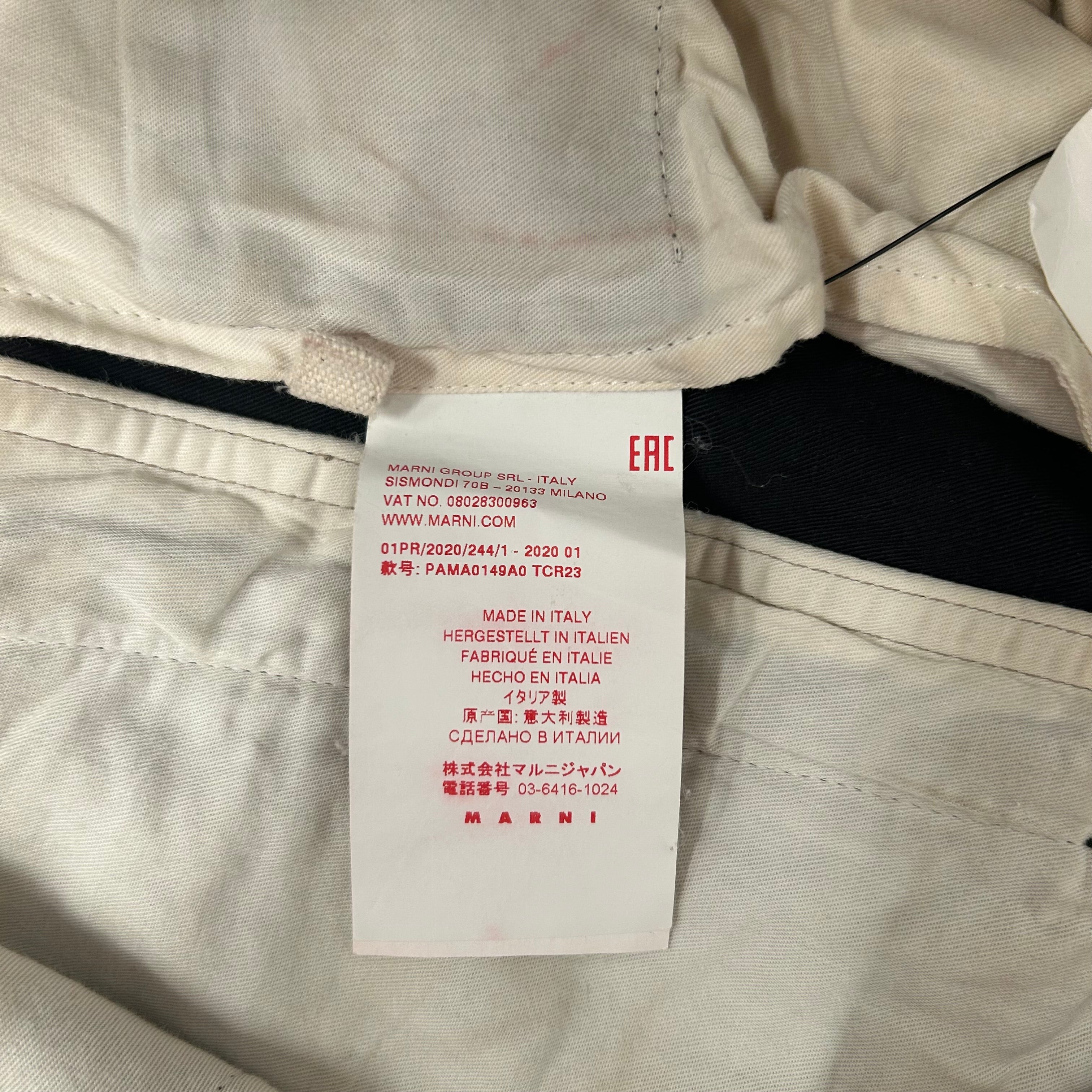 MARNI/Cropped Pants/Cotton/NVY/Wide leg cargos view 4