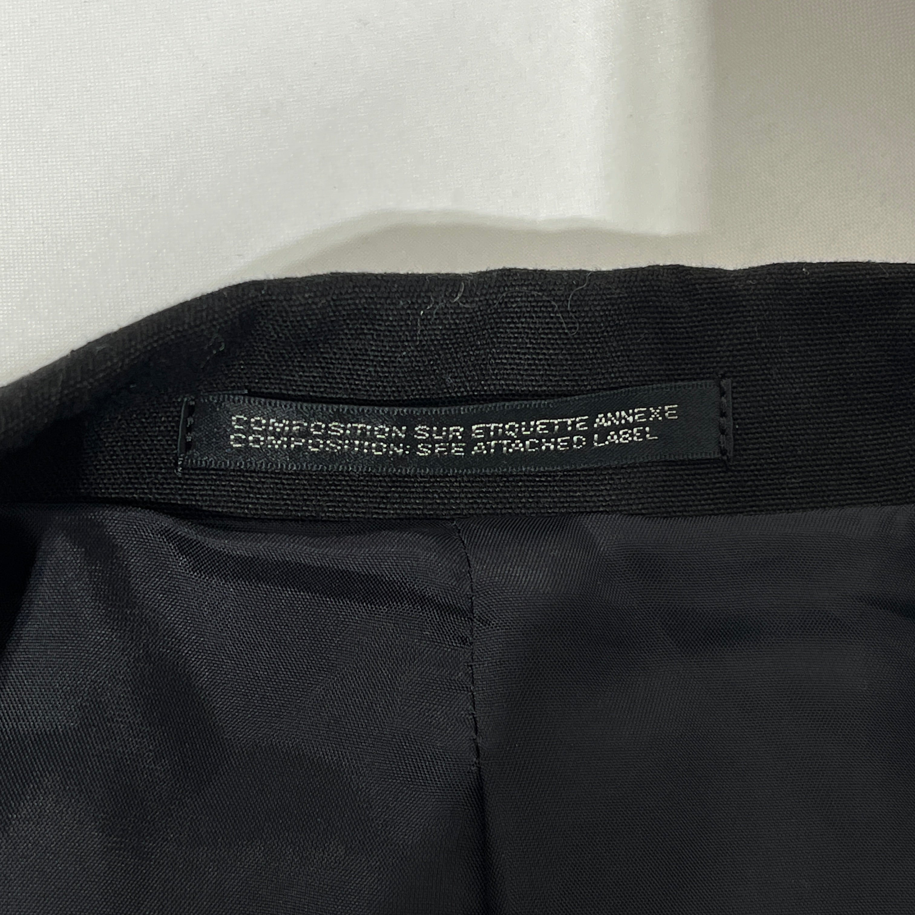 YOHJI YAMAMOTO/Jacket/2/Cotton/BLK/Spray Painted Blazer Asymm view 3