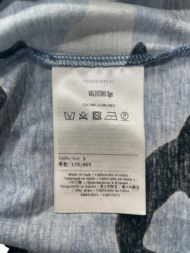 VALENTINO/T-Shirt/S/Cotton/BLU/Camouflage/