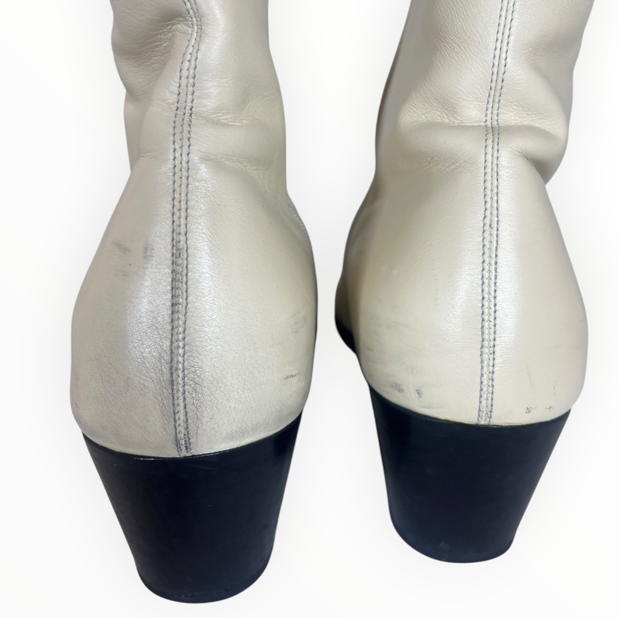 YVES SAINT LAURENT/Boots/EU 42/Leather/WHT/VASSILI BOOTS view 7