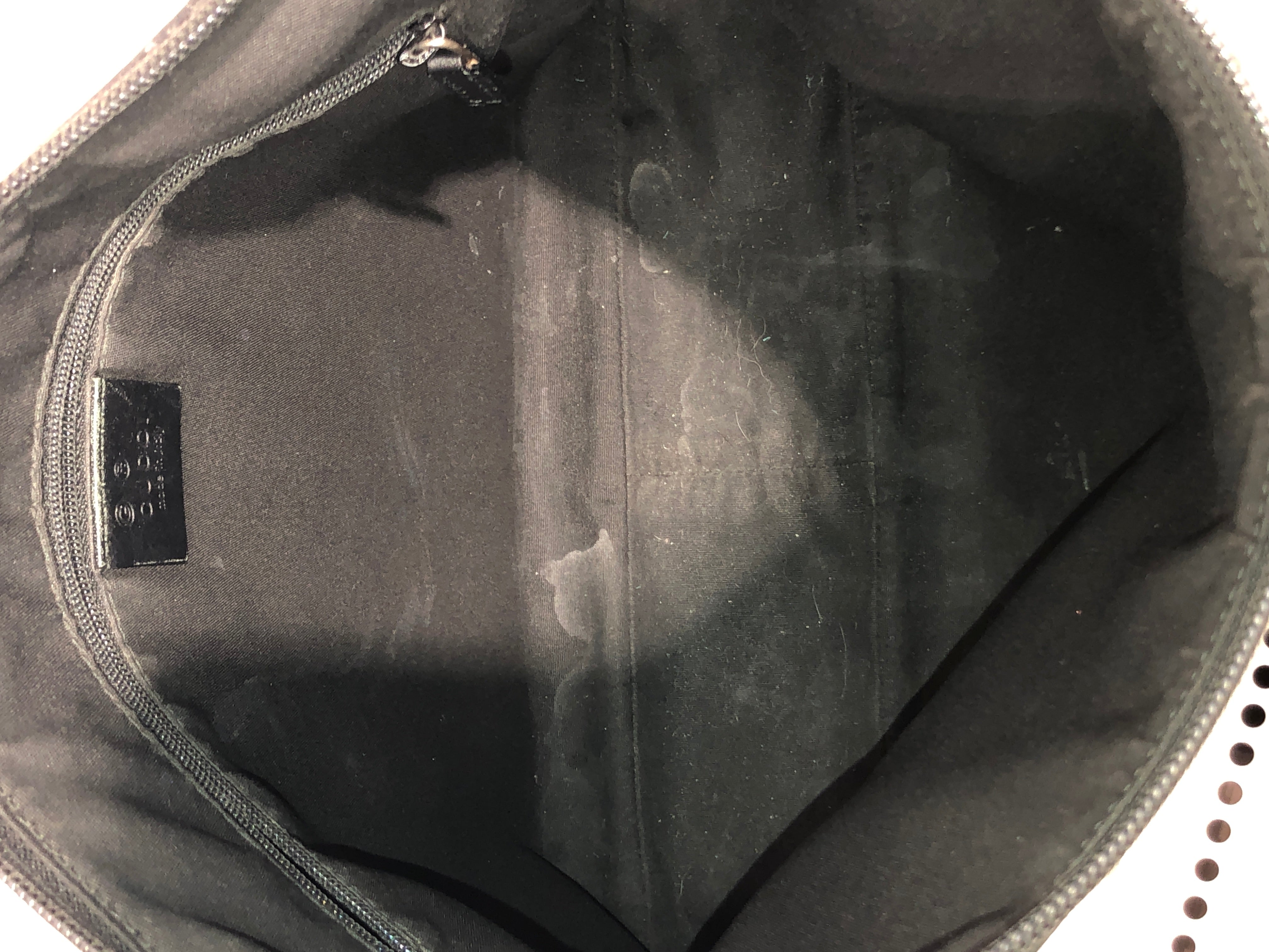 GUCCI/Hand Bag/Monogram/Nylon/BLK/GG SHOULDER BAG view 4