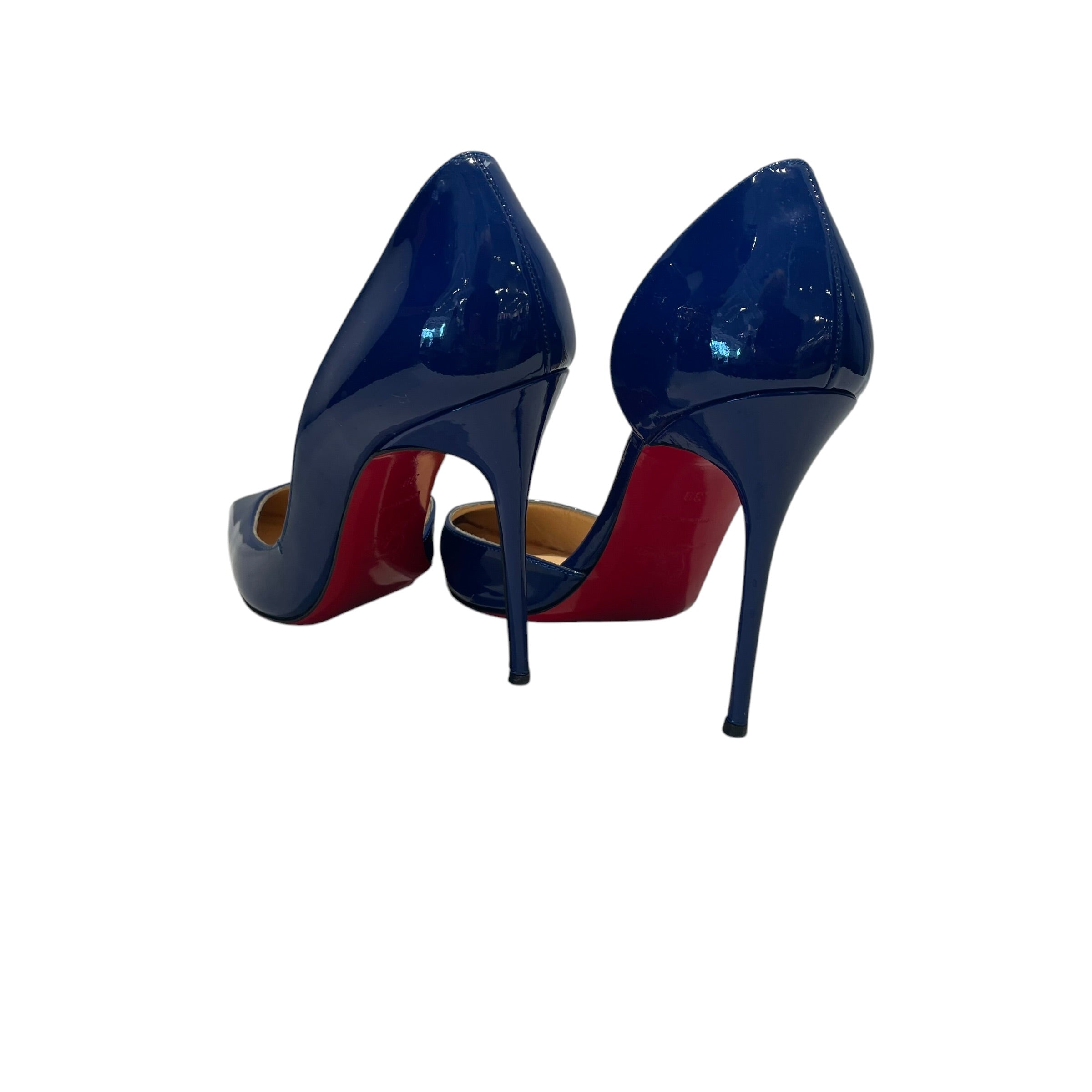 Christian Louboutin/Heels/EU 39/Leather/BLU/PATENT IRIZA view 2