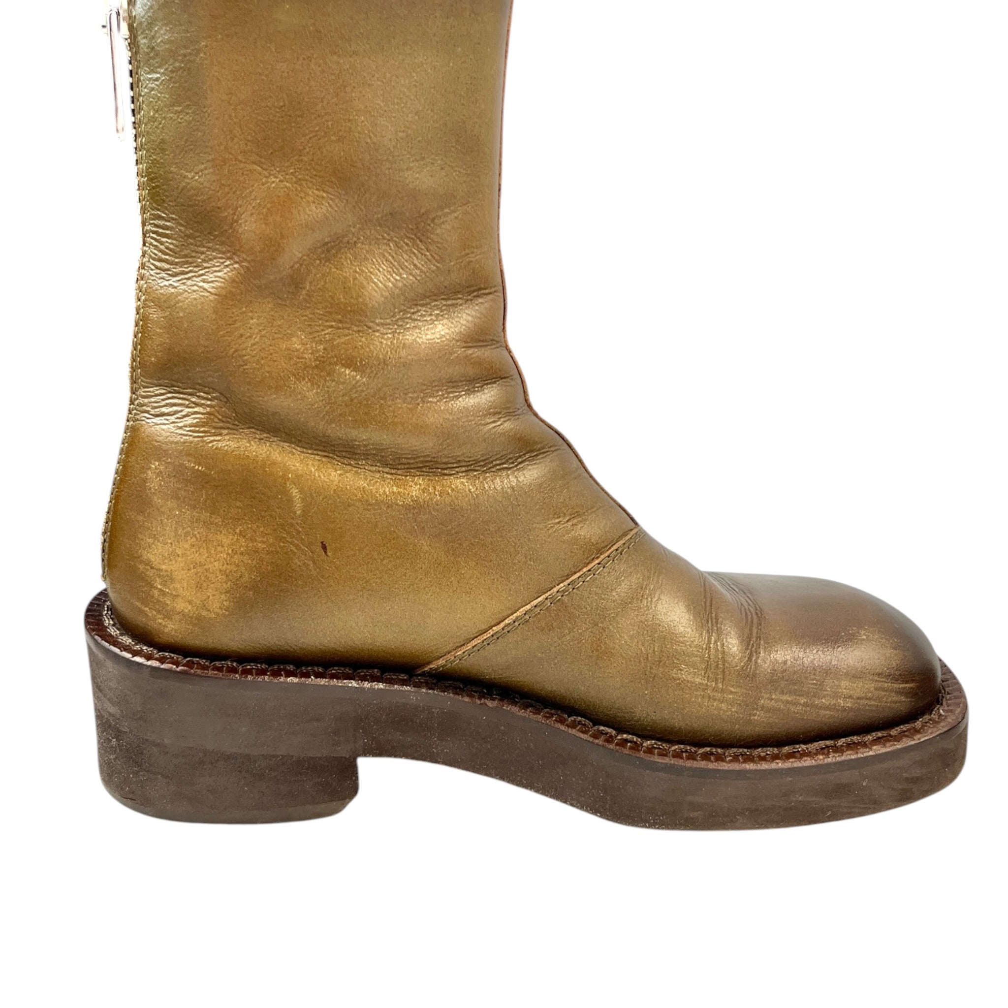 MM6/Biker Boots/EU 36/GRN/OLIVE ANKLE BOOT view 4