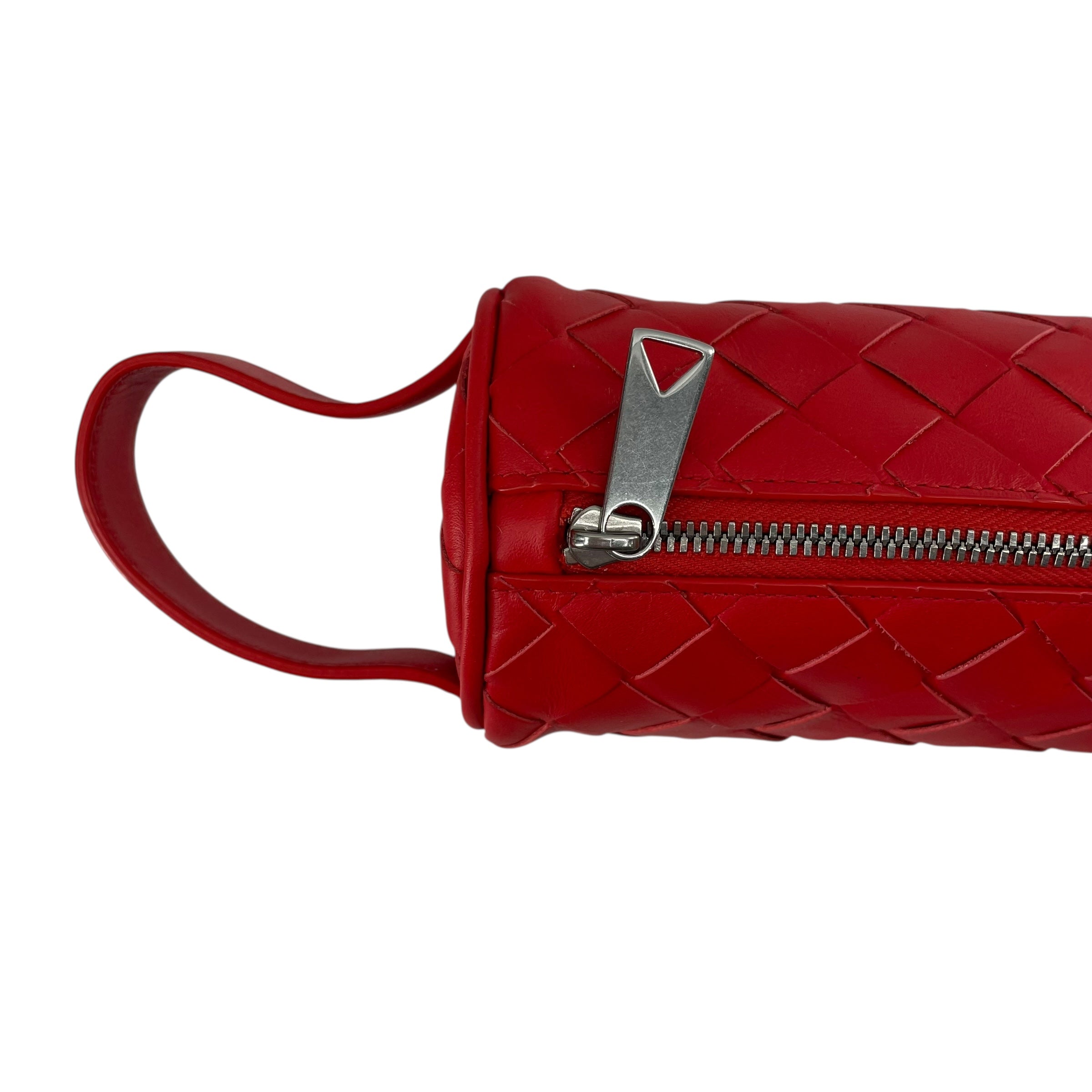BOTTEGA VENETA/Clutch Bag/Leather/RED/CYLINDER POUCH view 6