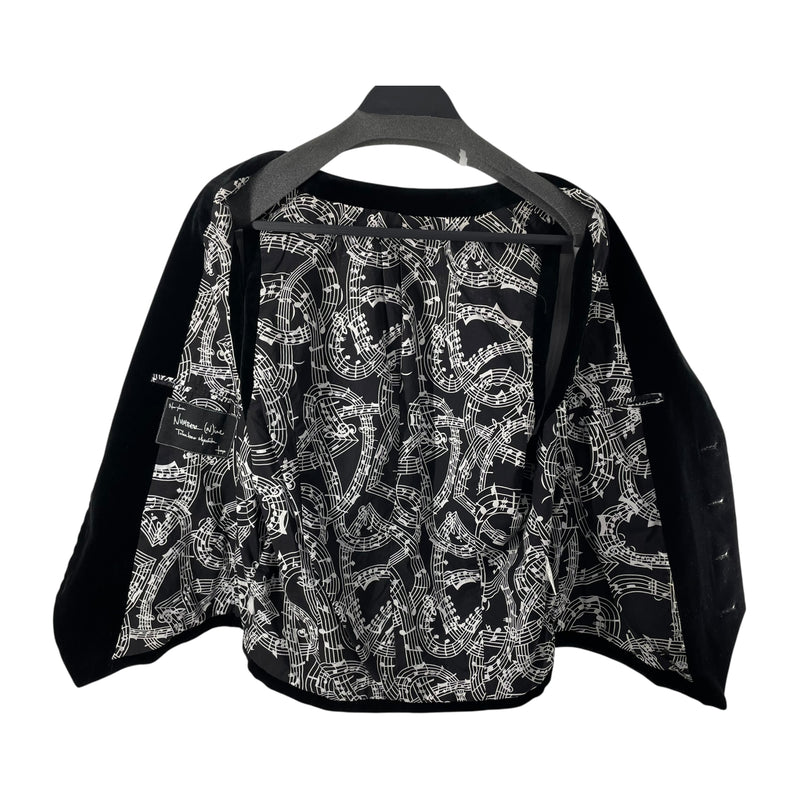 NUMBER (N)INE/Vest/1/Velour/BLK/GOTHIC BUTTON UP