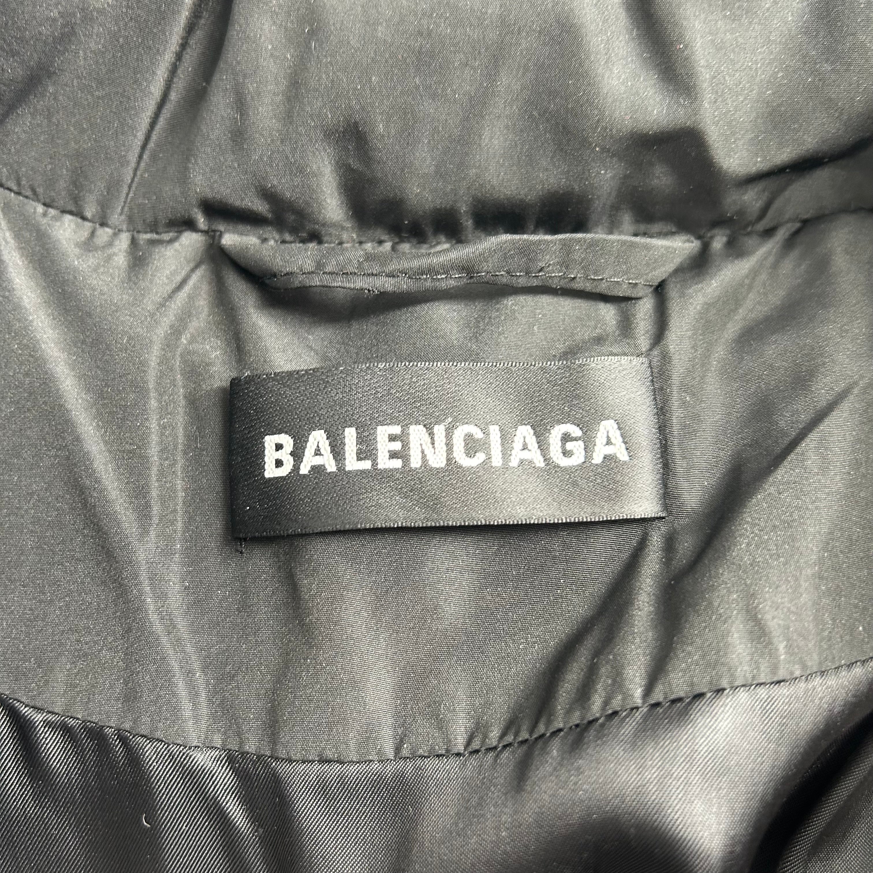 BALENCIAGA/Puffer Jkt/54/Polyester/BLK/BIG ZIPPER view 3