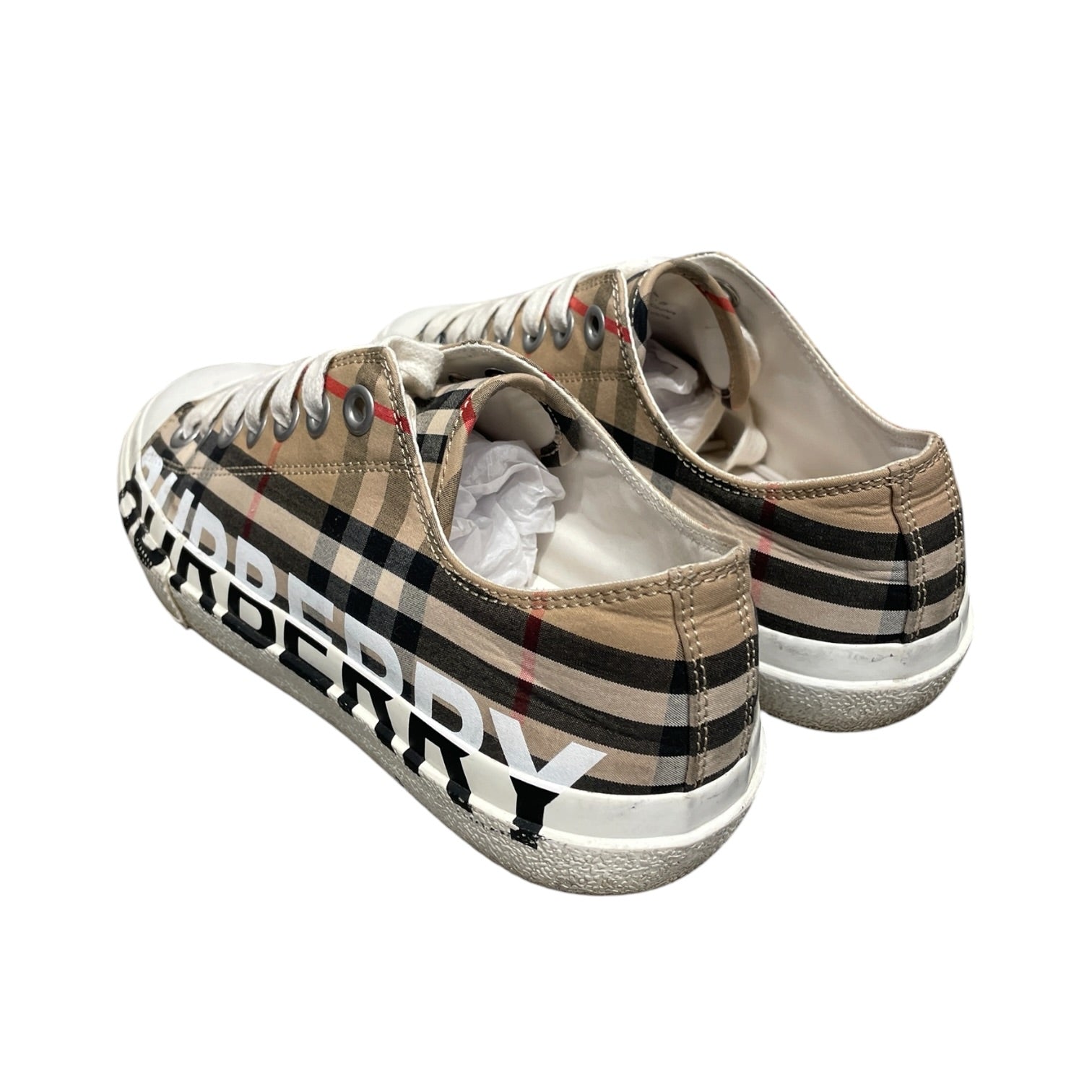 BURBERRY LONDON/Low-Sneakers/EU 37.5/Plaid/BEG/BURBERRY JACK VINTAGE CHECK view 2