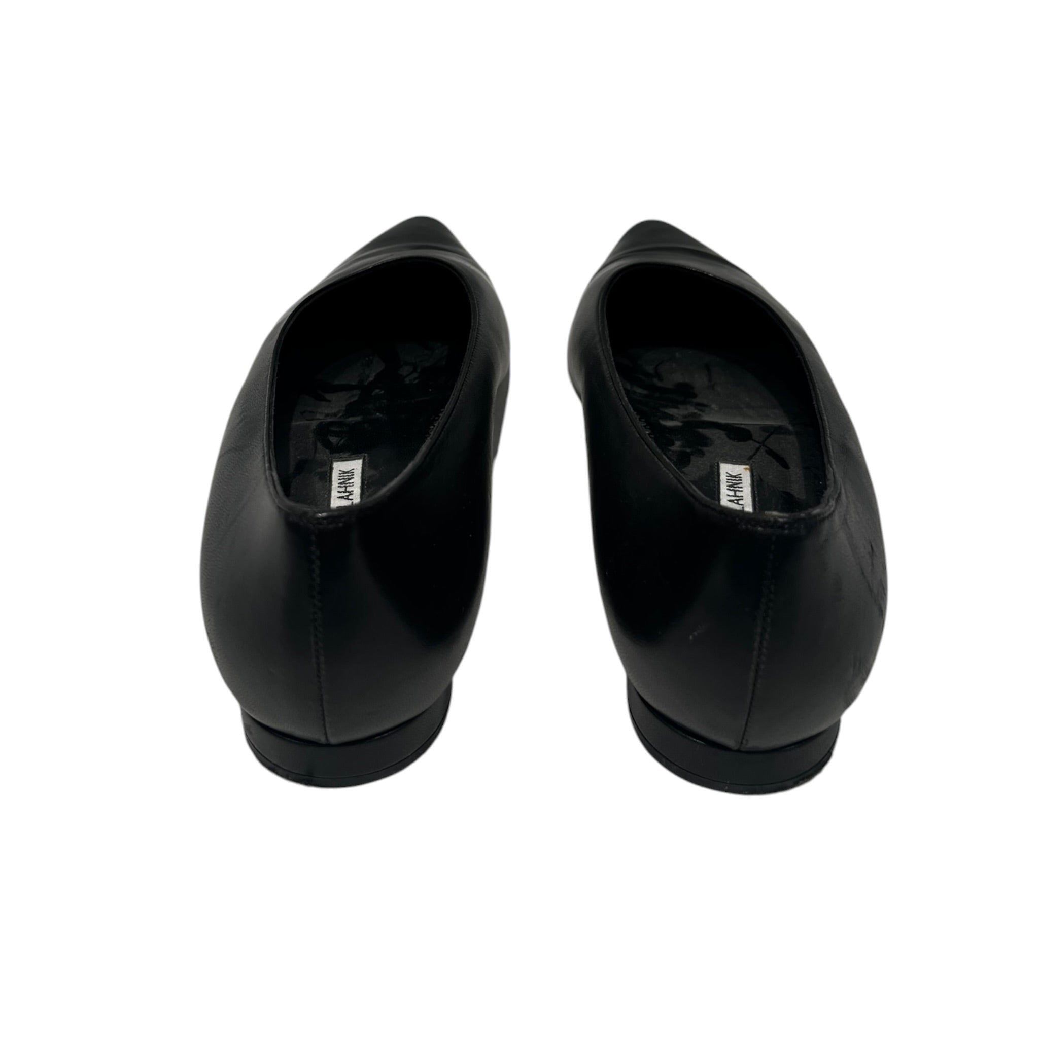 MANOLO BLAHNIK/Flat Shoes/EU 38/Leather/BLK/ view 3