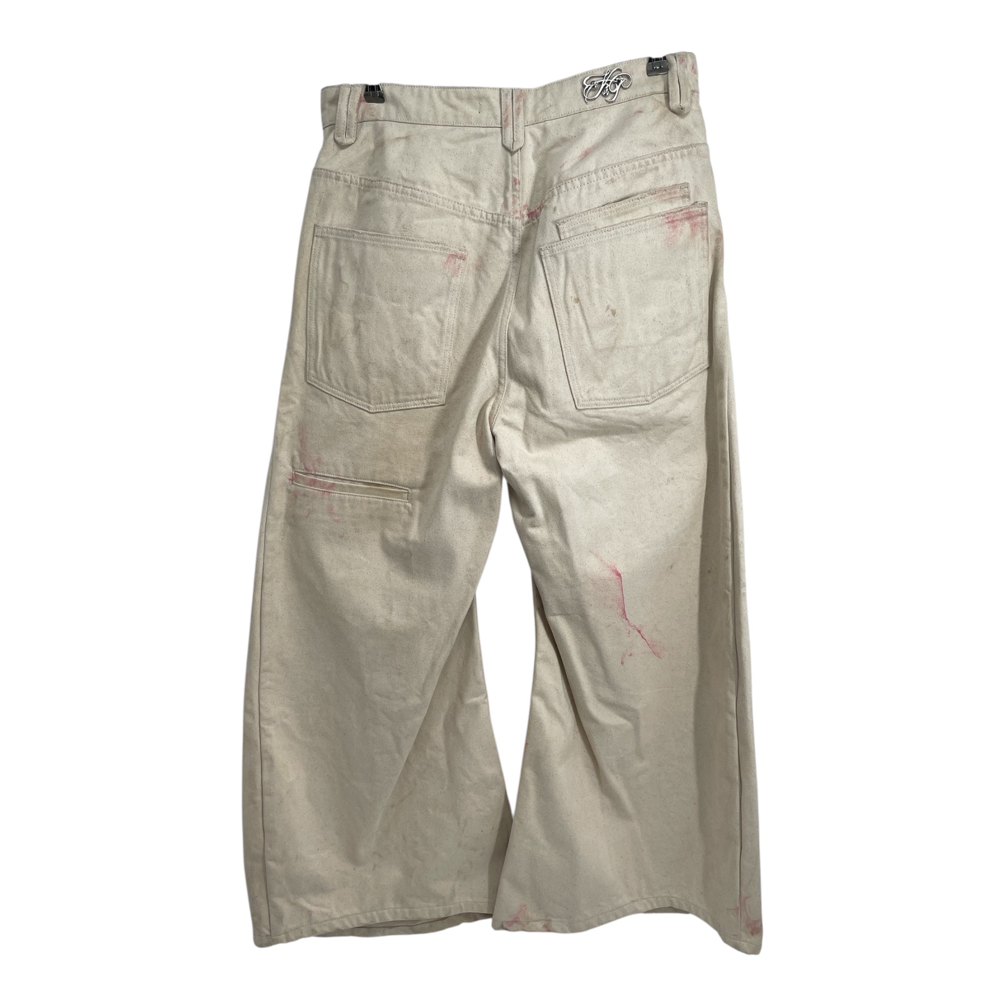 KODY PHILLIPS/Bootcut Pants/34/Cotton/CRM/PAINTER PANTS BOOTCUT view 2
