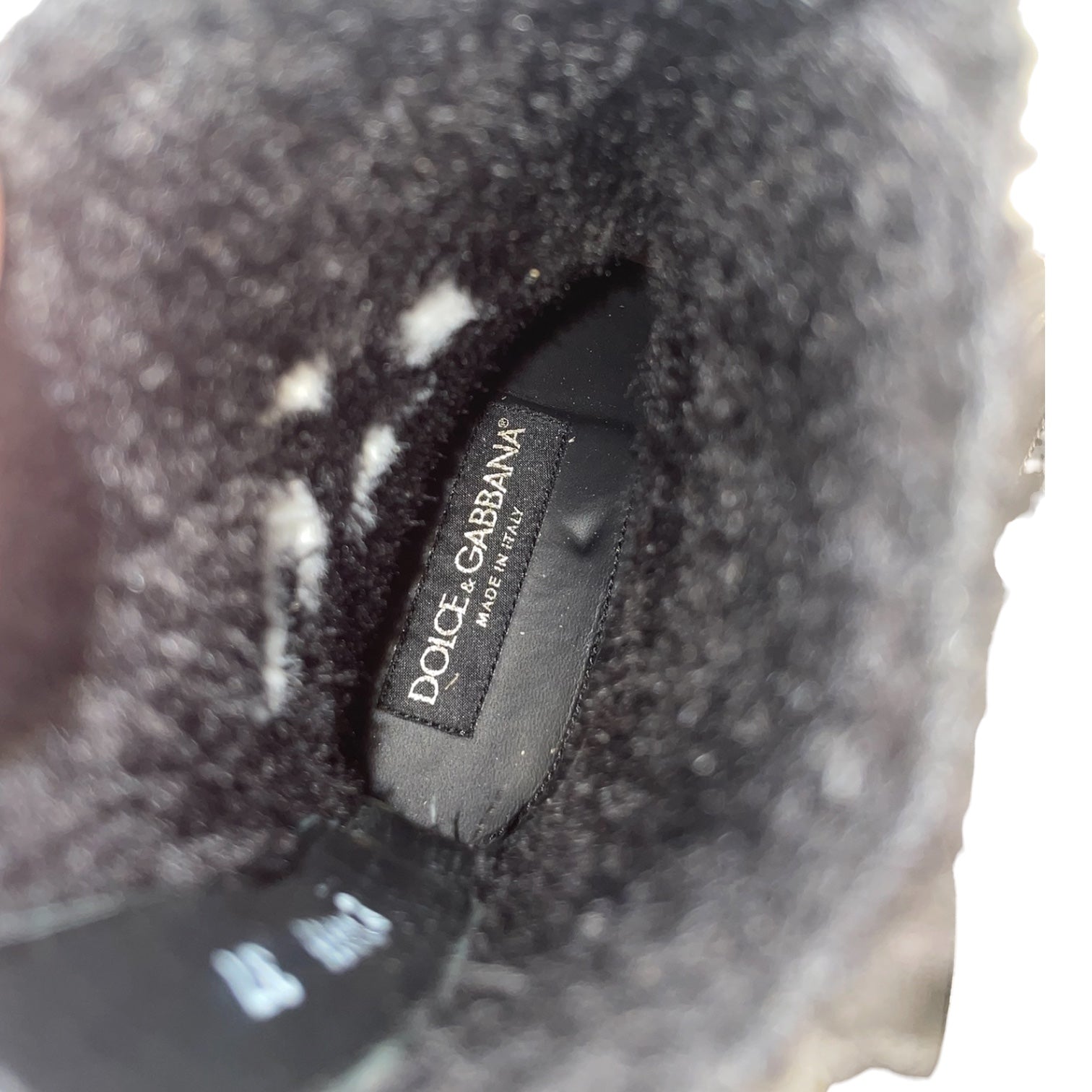 DOLCE&GABBANA/Boots/EU 37/Leather/BLK/SOCK BOOT, FUR UP TOP view 3
