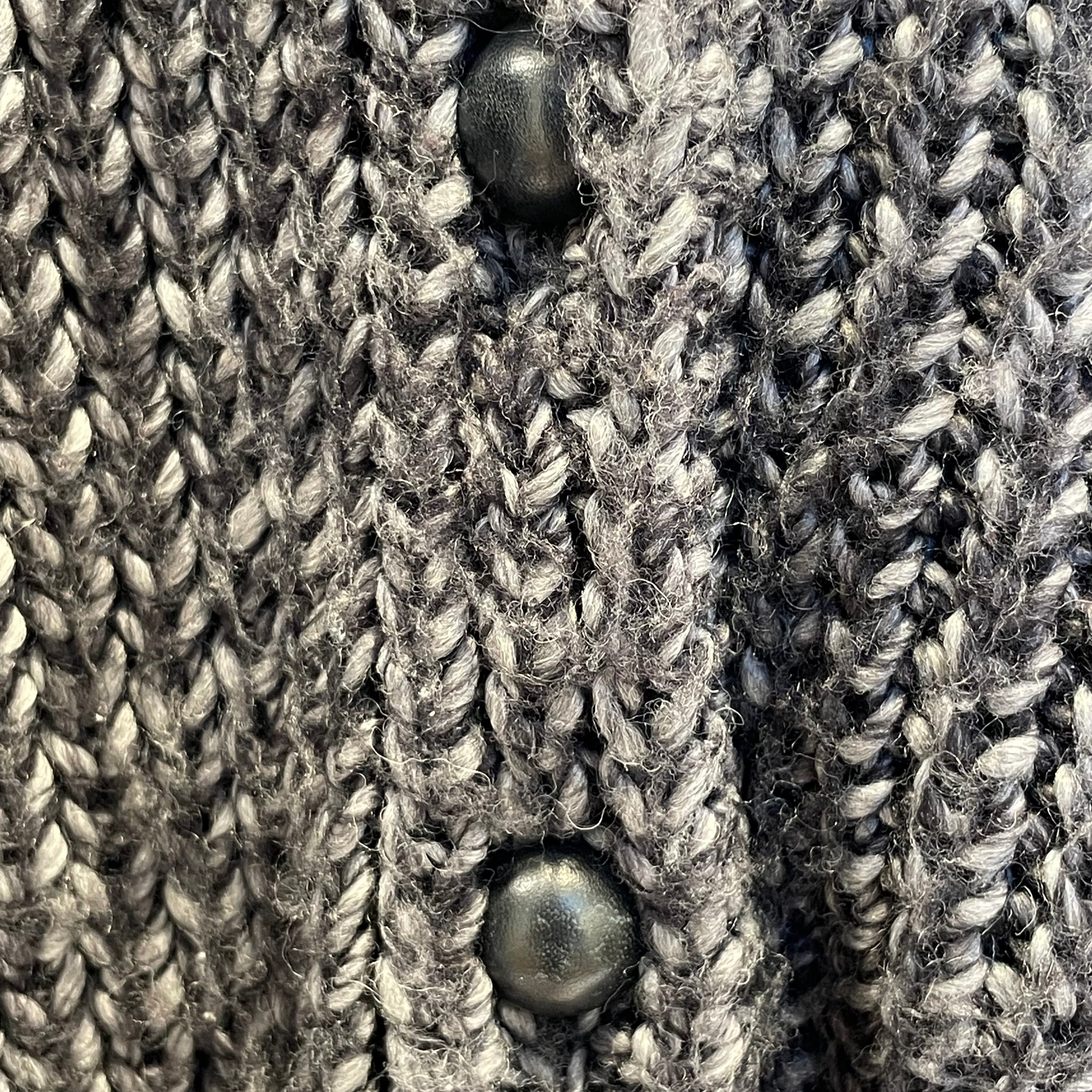 Alexander Wang/Sweater/XS/Wool/GRY/TWILL SWEATER W/ LEATHER SLVS view 3