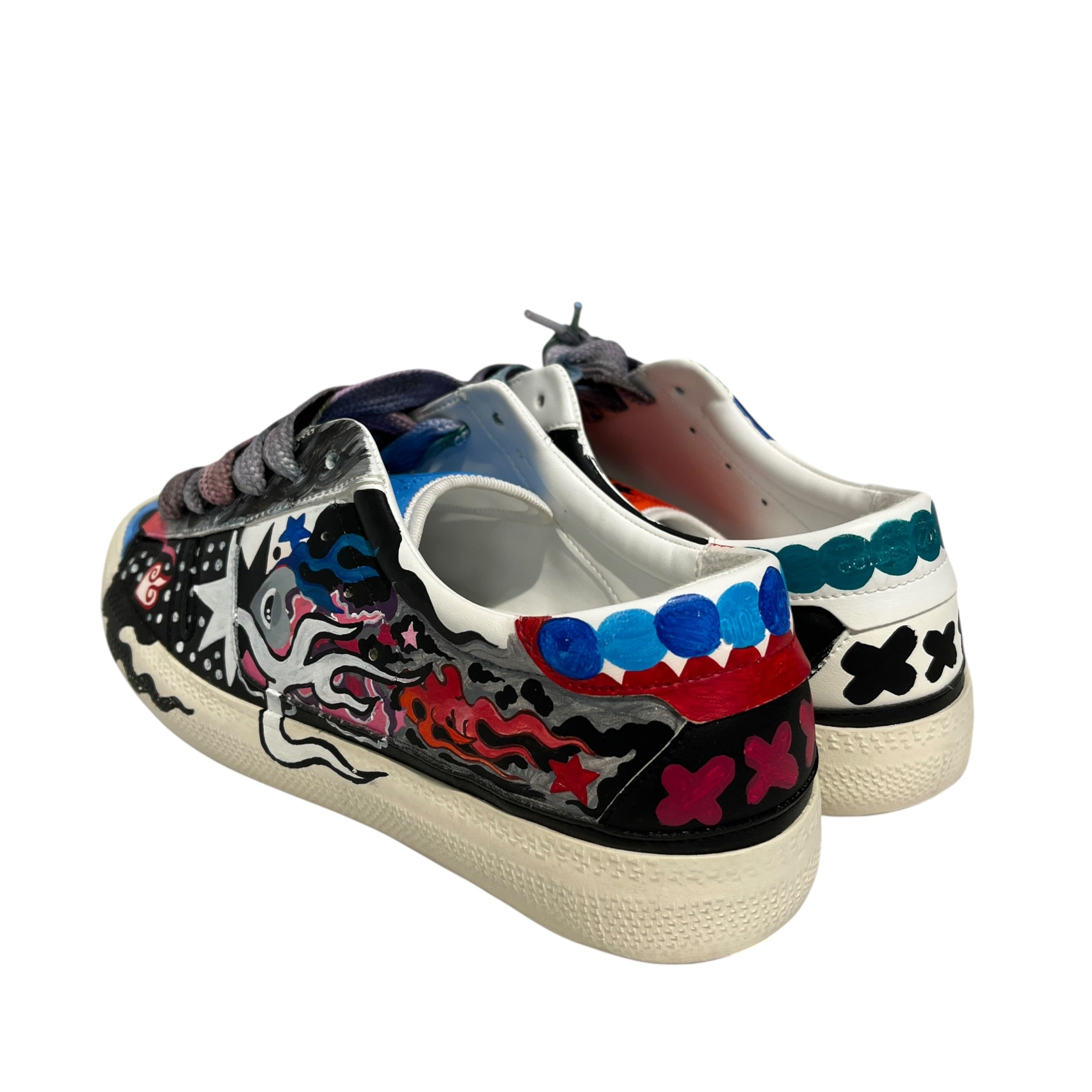 GOLDEN GOOSE/Low-Sneakers/EU 41/All Over Print/Leather/MLT/custom art view 2