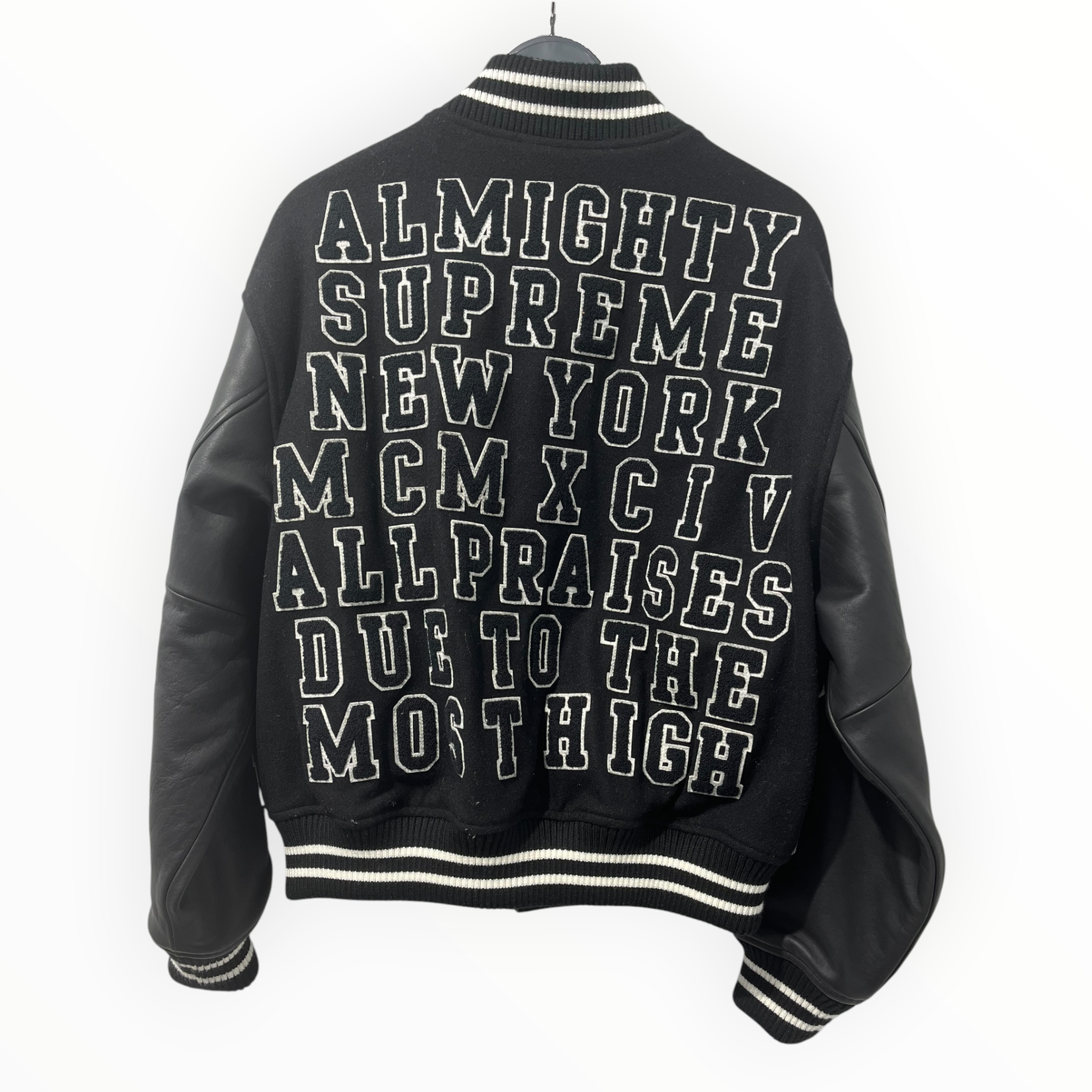 Supreme/Baseball Jkt/M/Cotton/BLK/NUMBERED VARSITY JCKT view 2