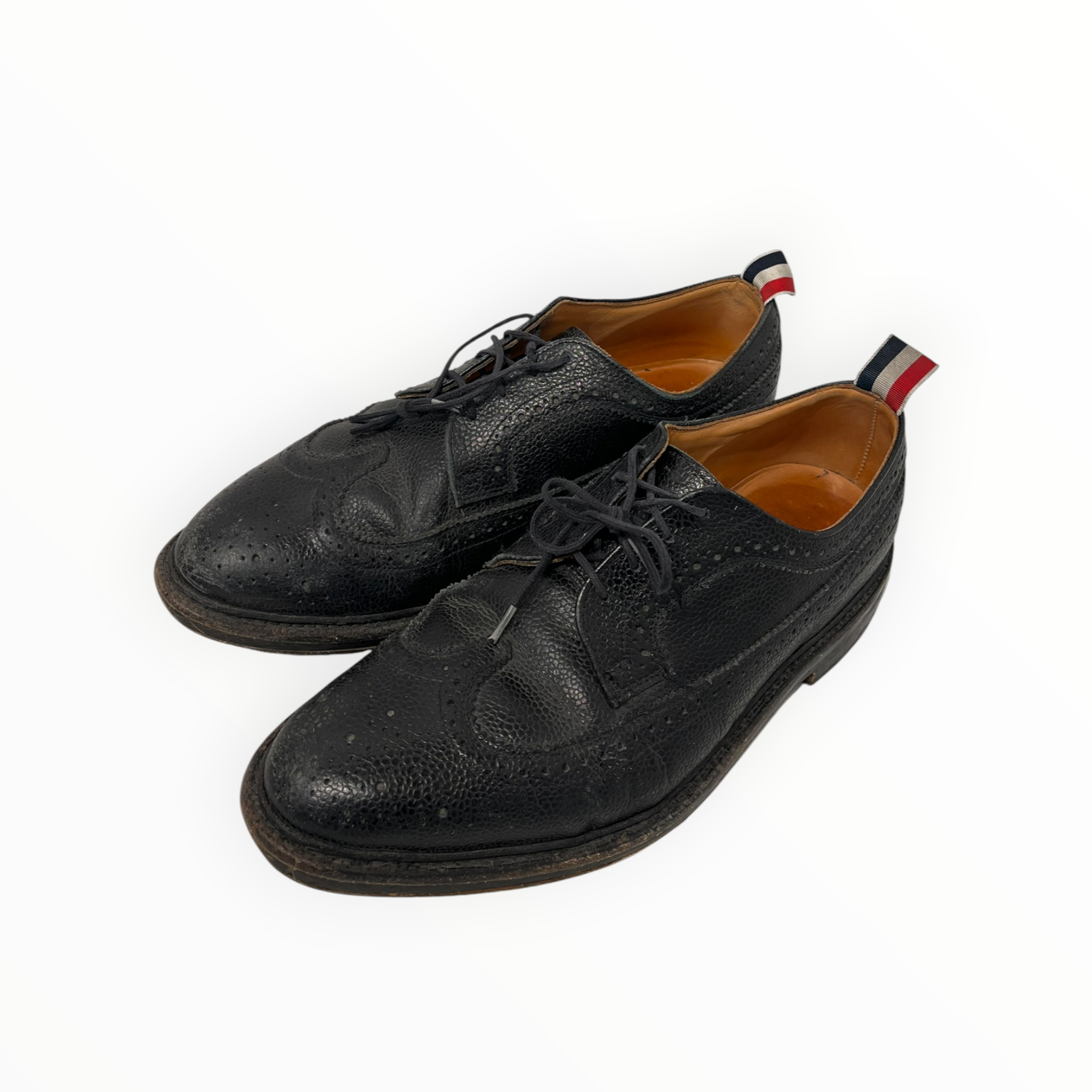 THOM BROWNE. NEW YORK/Dress Shoes/US 8.5/Leather/BLK/PEBBLE GRAIN LEATHER SHOES view 1