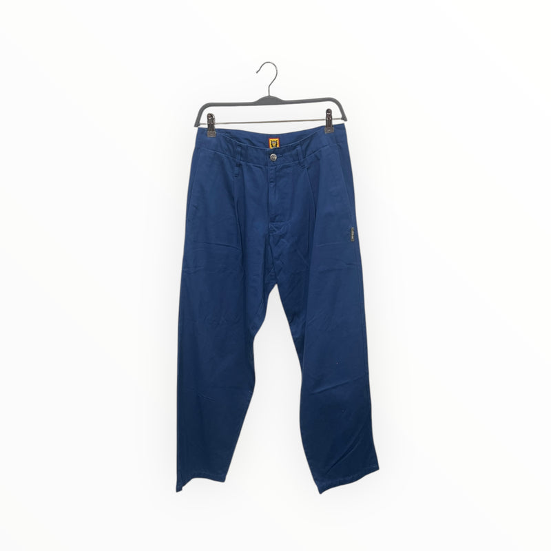 HUMAN MADE/Straight Pants/L/Blue/Cotton/