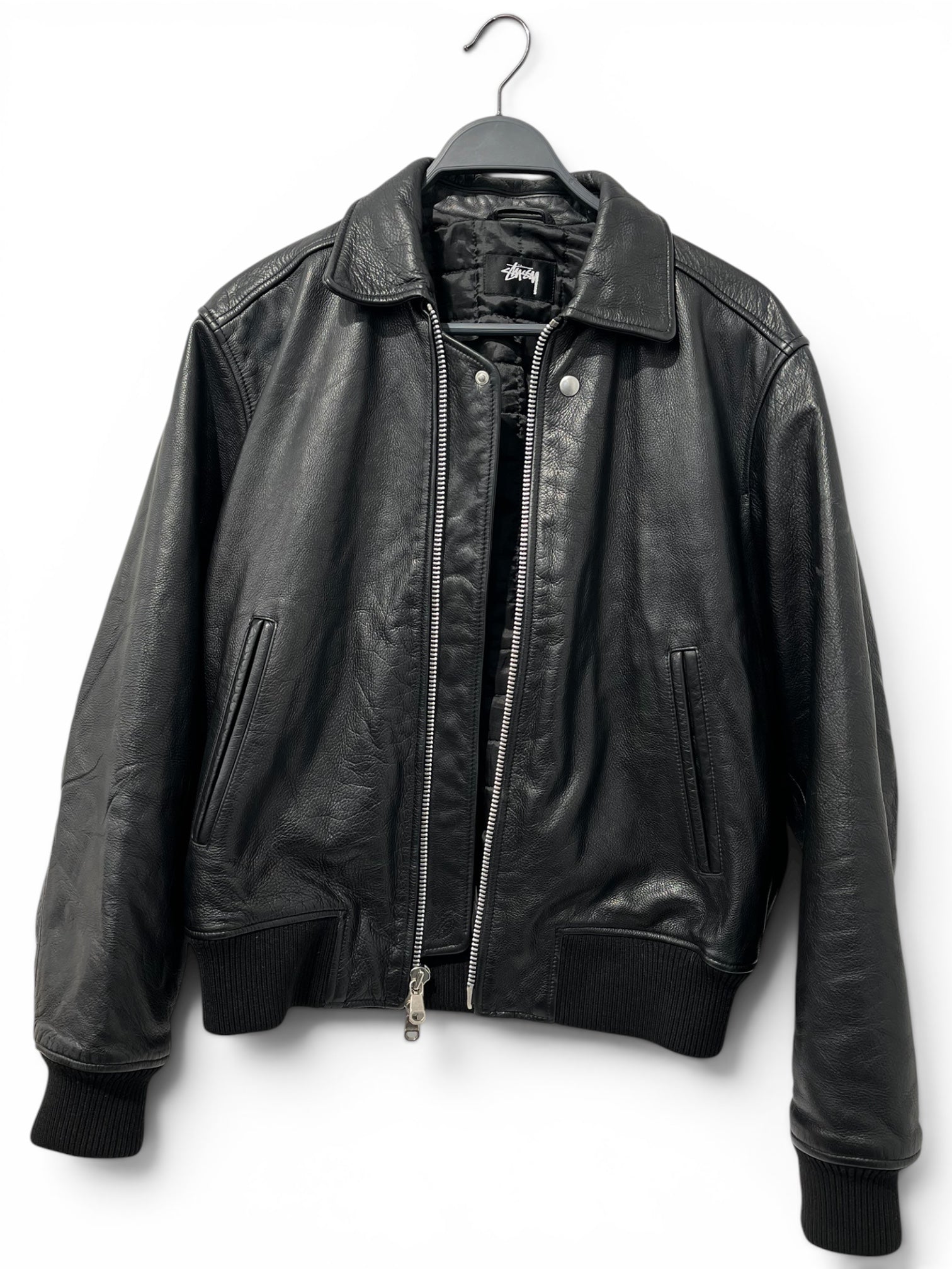 STUSSY/Leather Jkt/M/Leather/BLK/GARAGE LEATHER JACKET view 1