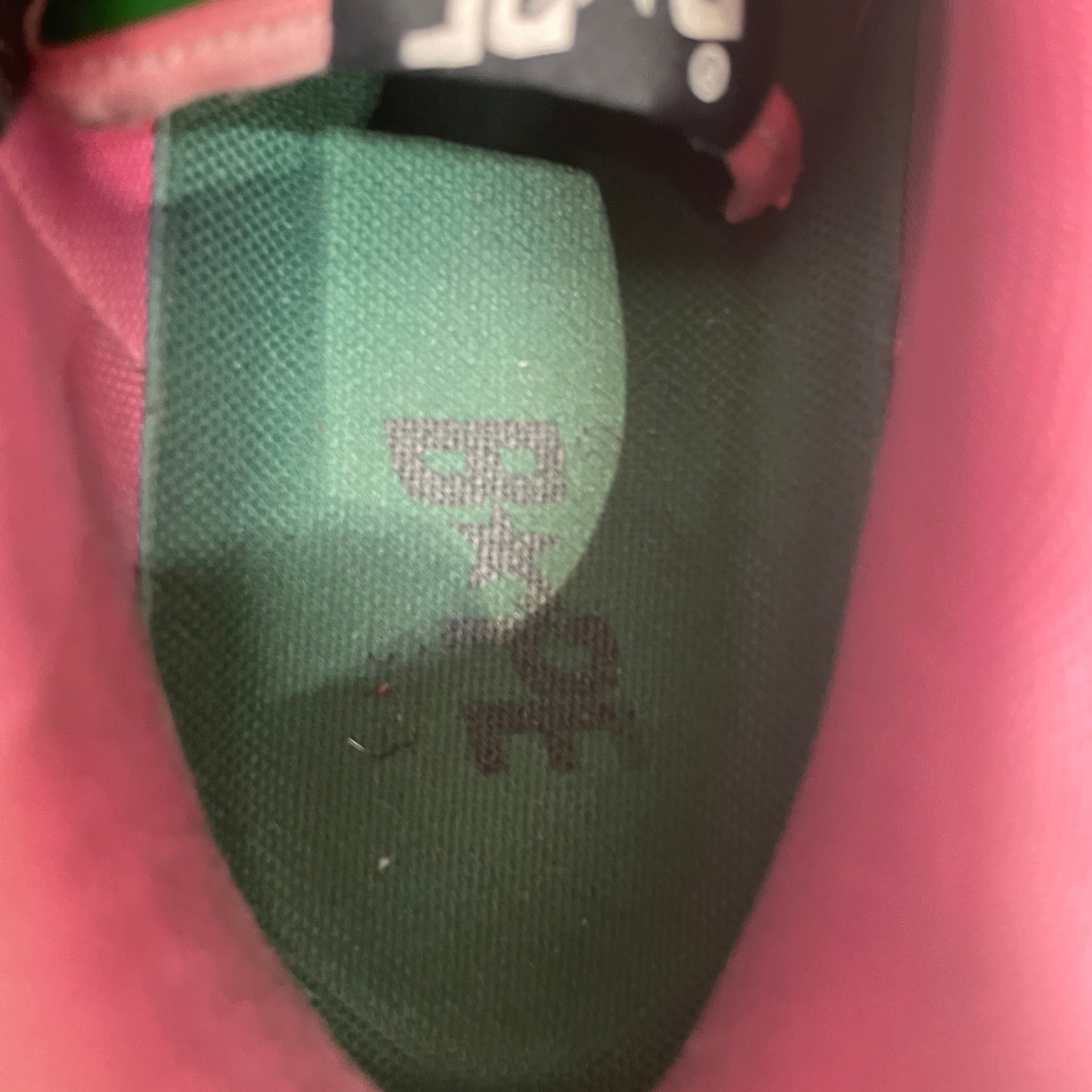 BAPE STA!/Low-Sneakers/US 12/Leather/GRN/PINK INTERIOR BLK STAR view 8