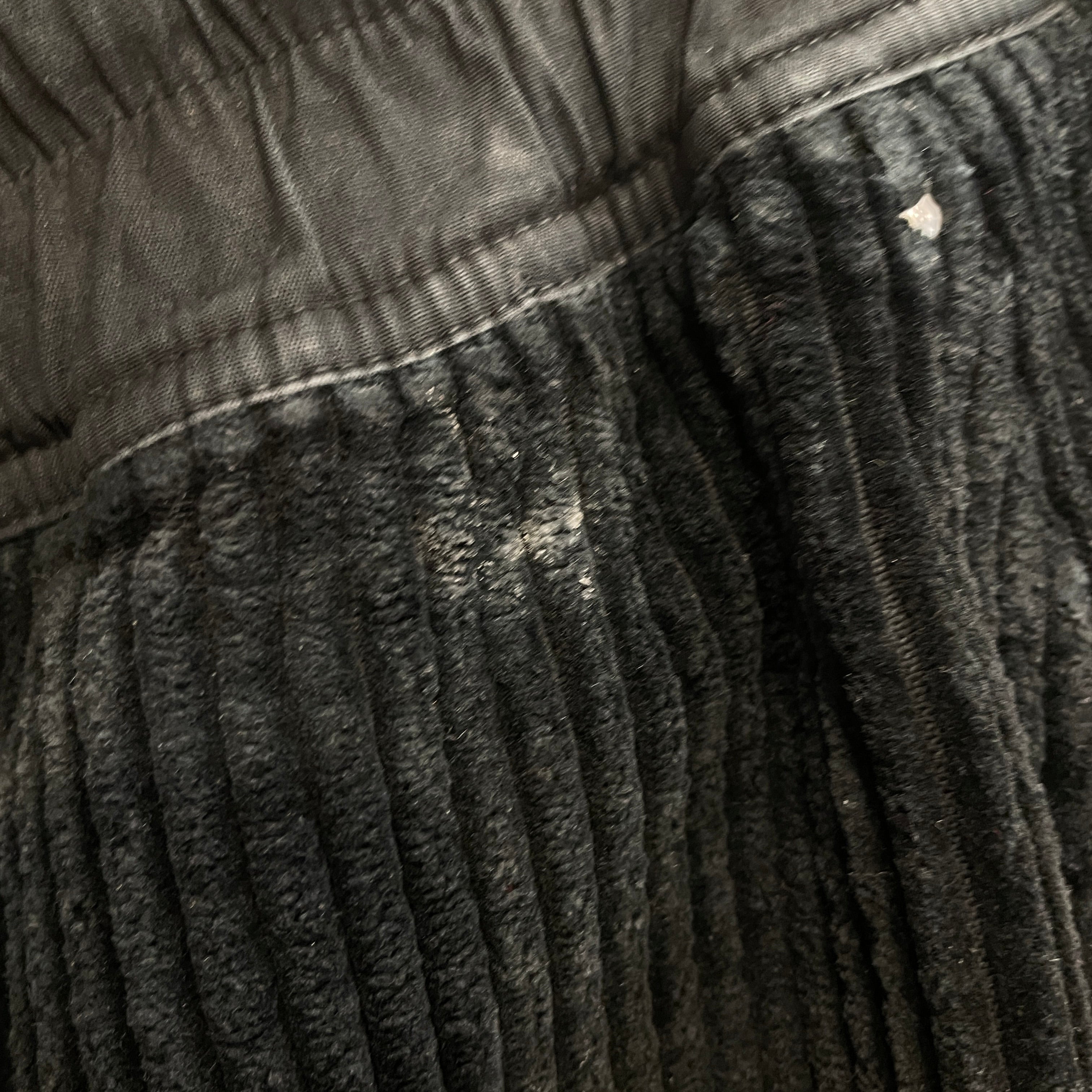 RICK OWENS DRKSHDW/Pants/L/Corduroy/BLK/WIDE LEG CORDUROY view 5