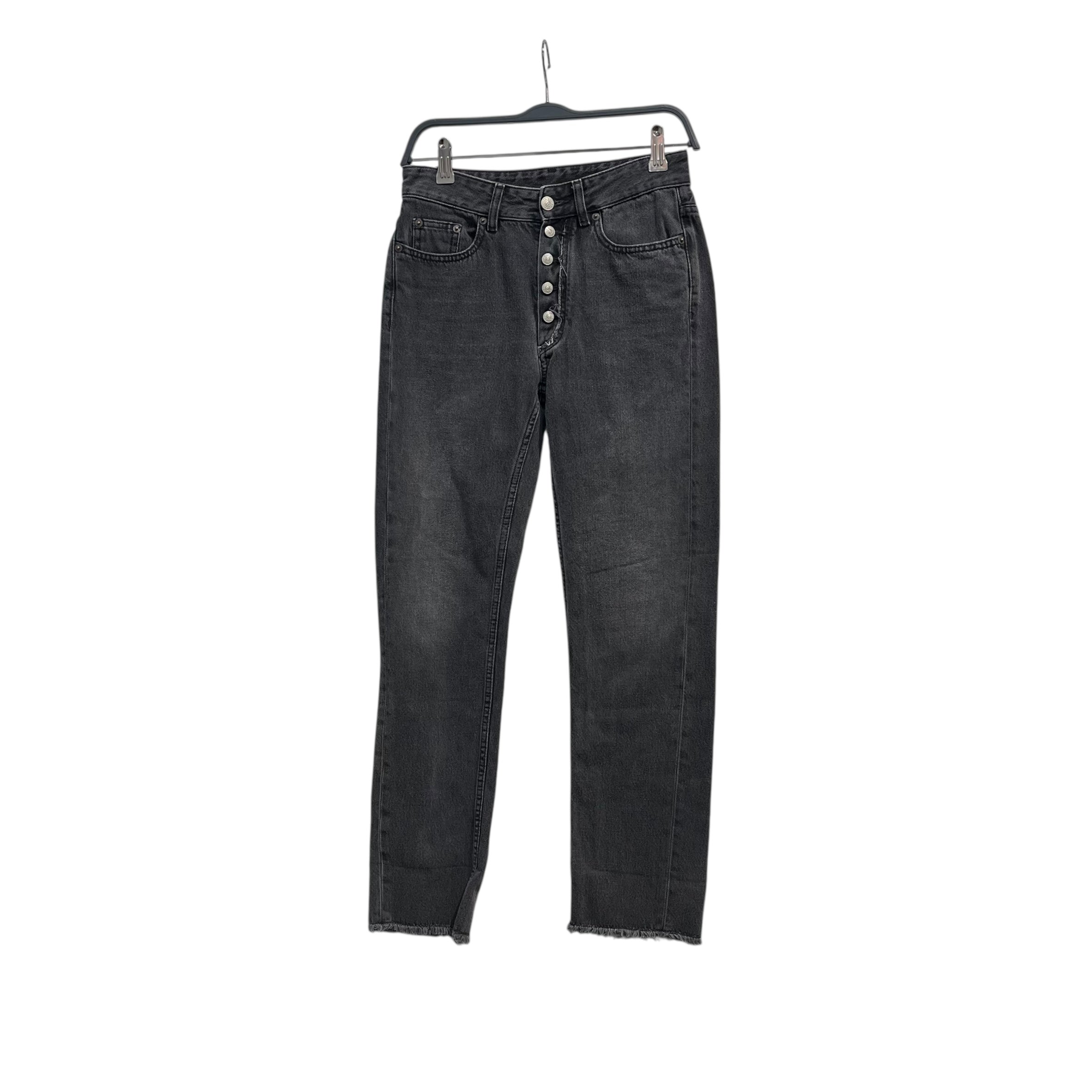 Maison Margiela/Straight Pants/38/Cotton/GRY/6 button down front cut bottom view 1