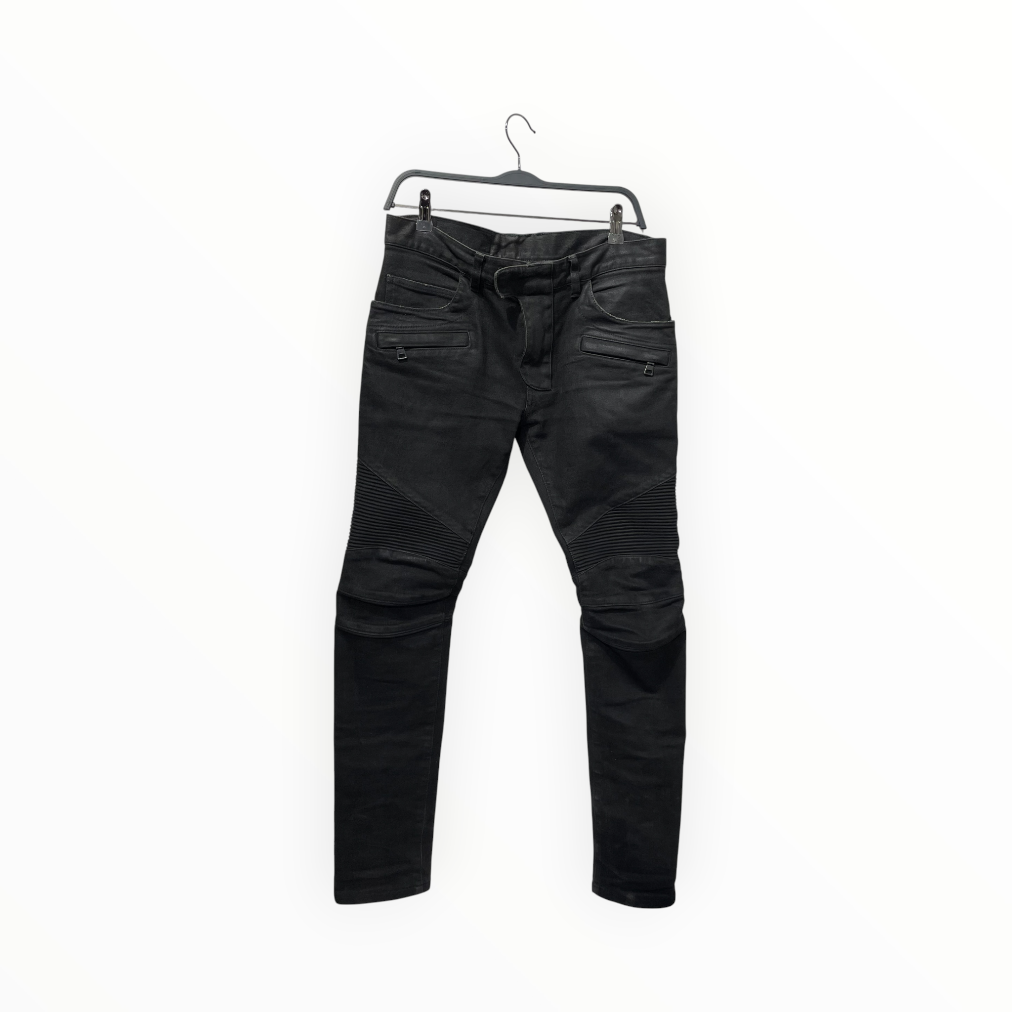BALMAIN/Skinny Pants/29/Denim/BLK/BIKER JEANS view 1