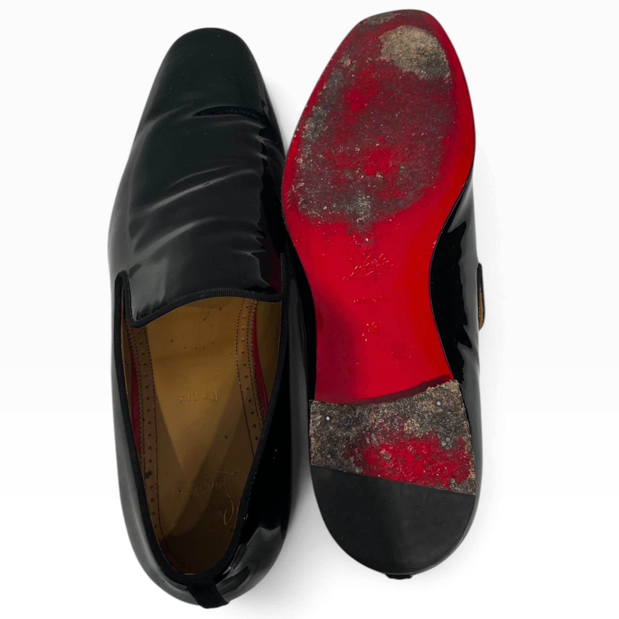 Christian Louboutin/Low-Sneakers/EU 43/Leather/BLK/Calfskin Leather view 3