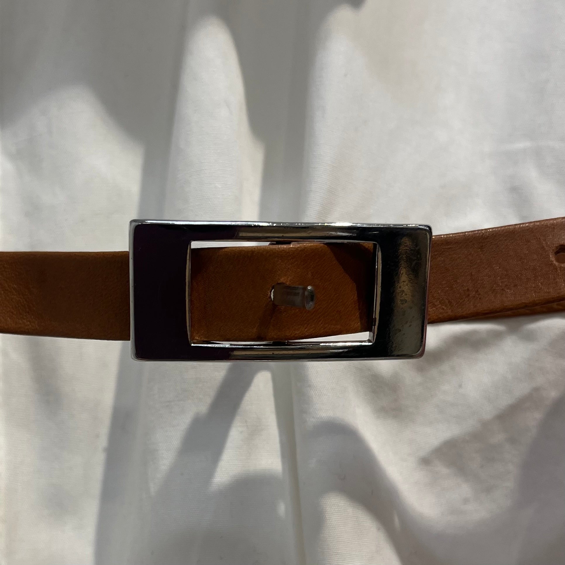 luar/LS Shirt/L/Cotton/WHT/FRONT BELT SHIRT view 4
