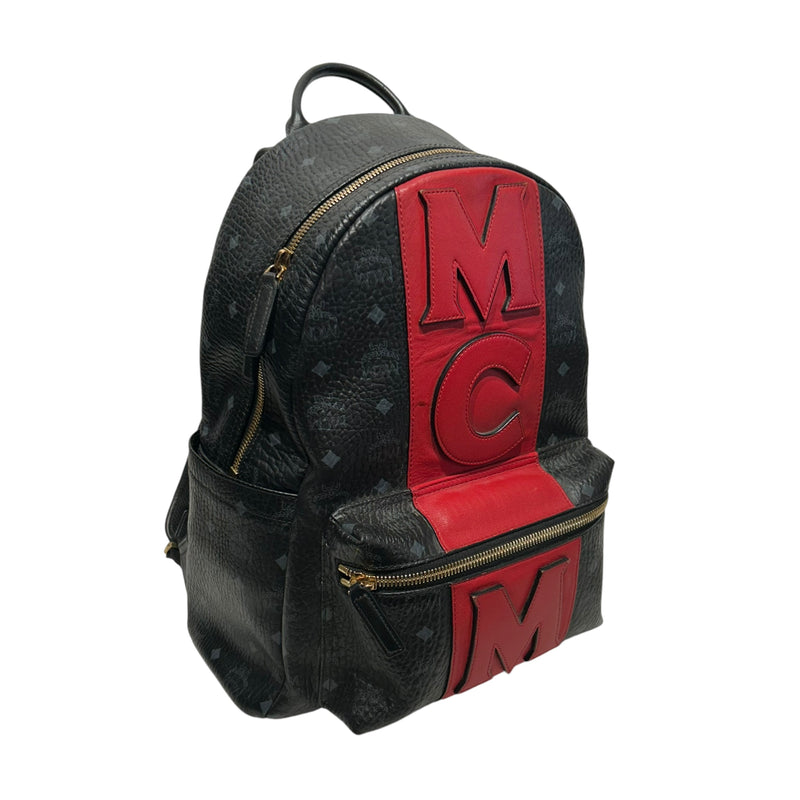 Mcm backpack with red stripe sale