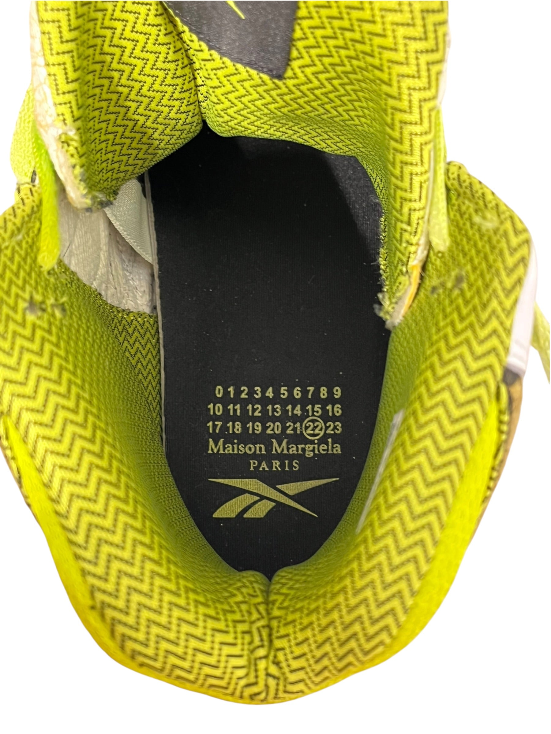 Reebok/Maison Margiela/Hi-Sneakers/US 10/Leather/WHT/MARGIELA REEBOK PUMP GRN view 6