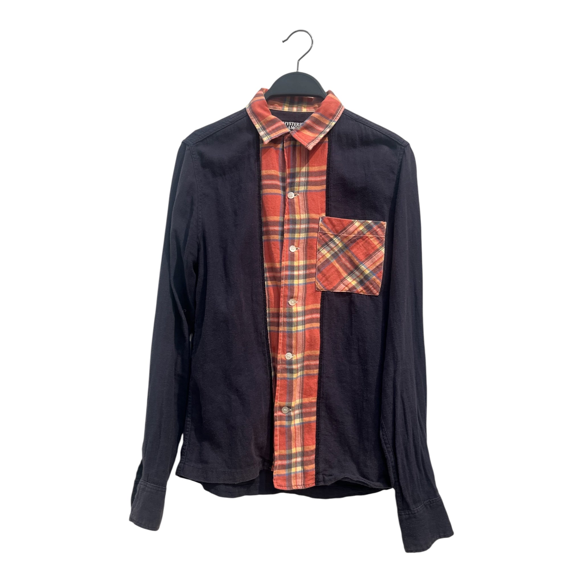 HYSTERIC GLAMOUR/Flannel Shirt/S/Cotton/NVY/plaid color view 1