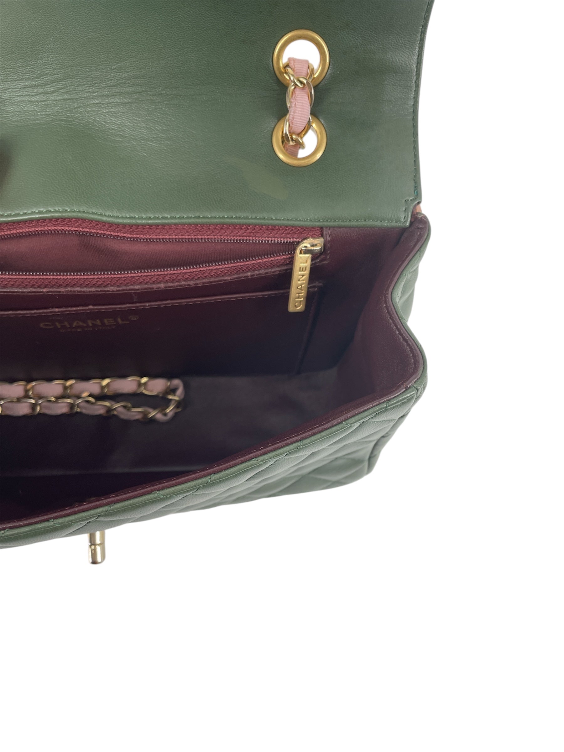 CHANEL/Cross Body Bag/Leather/GRN/23509076 view 3