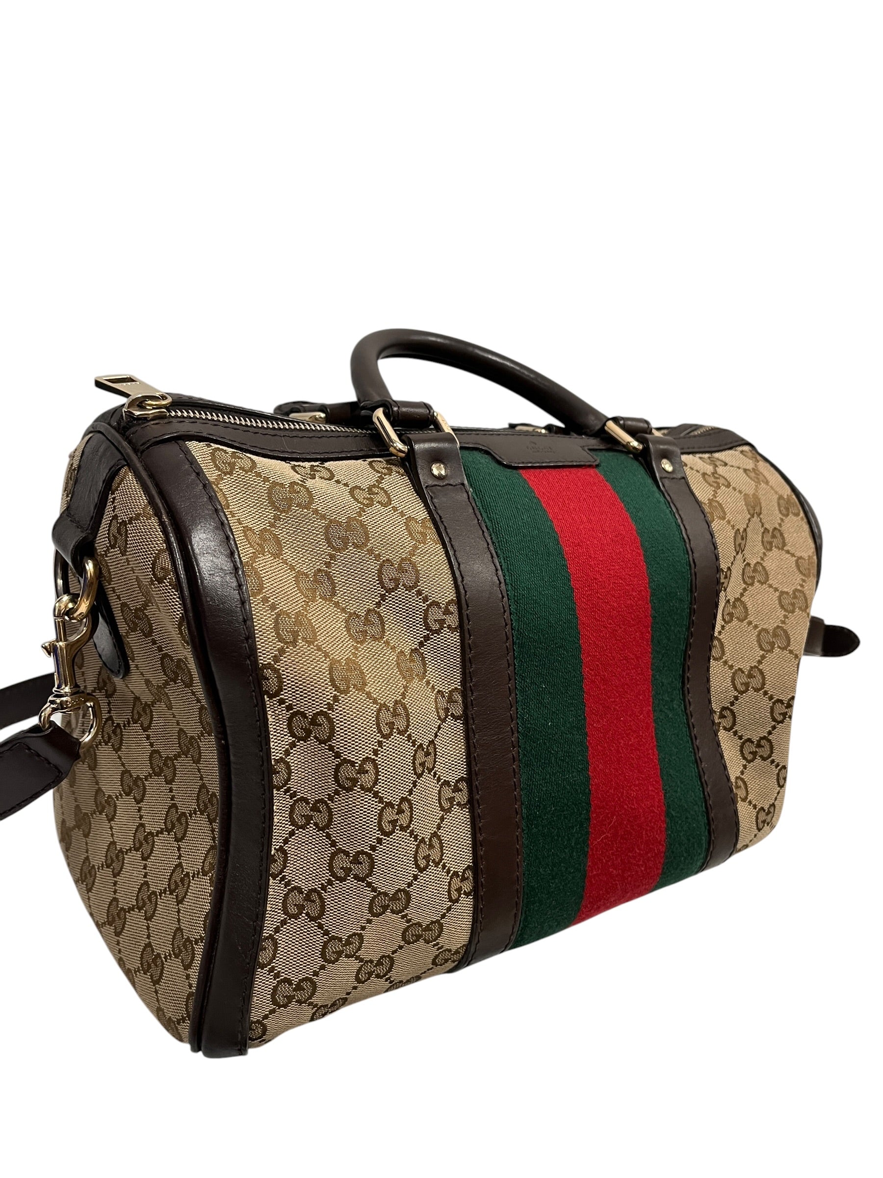 GUCCI/Boston Bag/Monogram/Cotton/BRW/GG Canvas Boston Bag view 5