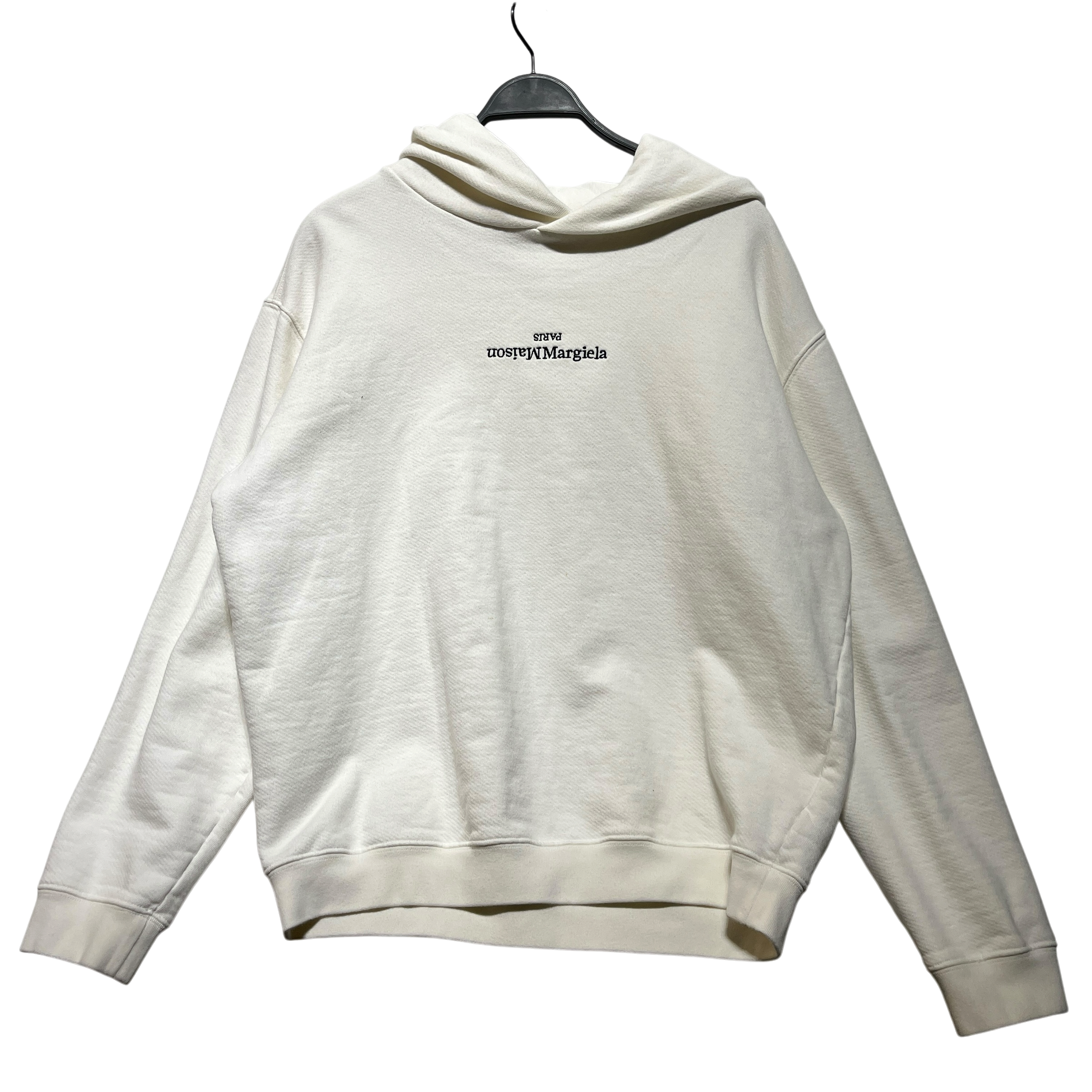 Maison Margiela/Hoodie/44/Cotton/WHT/upsidedown logo view 1