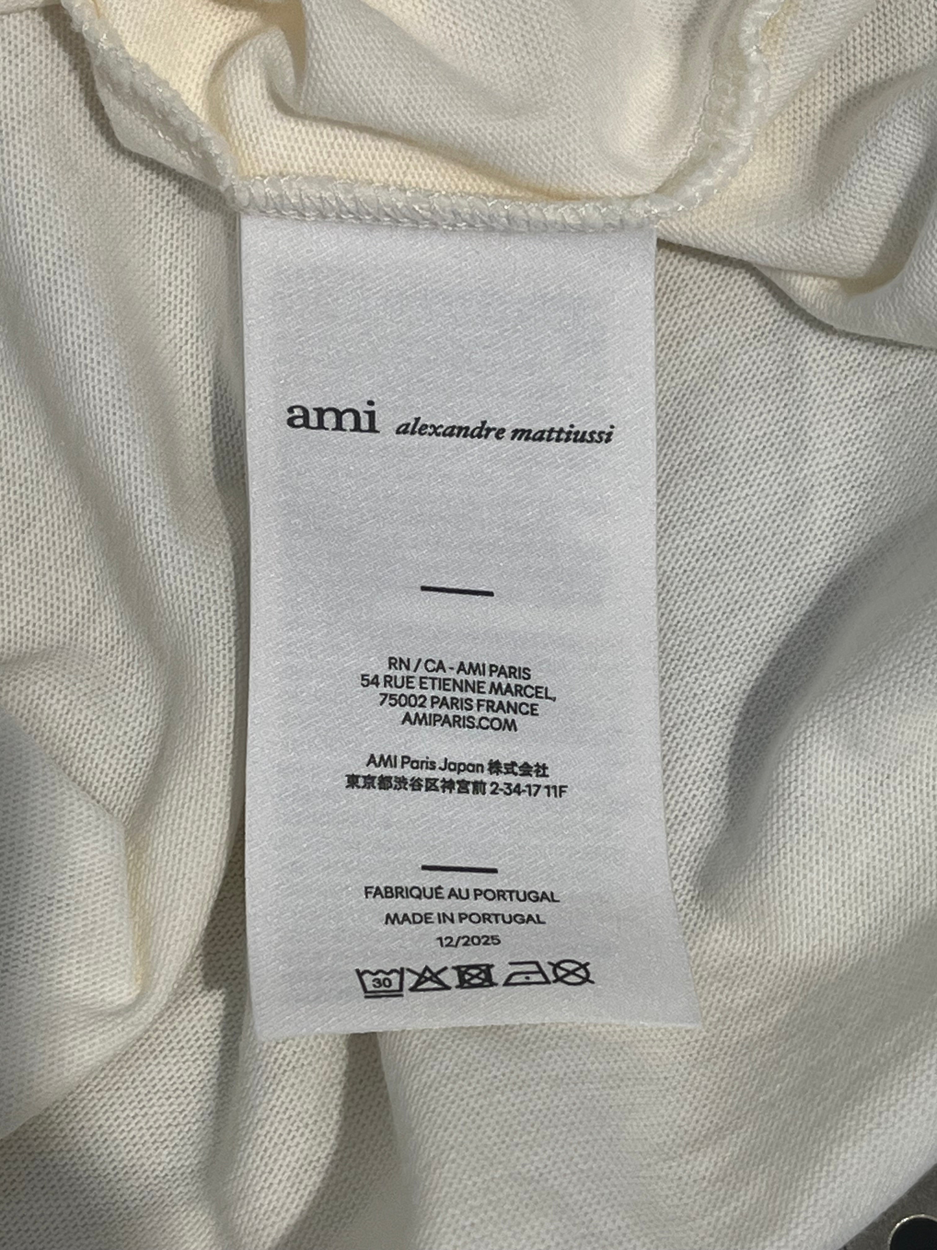 ami alexandre mattiussi/T-Shirt/L/Cotton/WHT/RED VELOR LOGO view 4