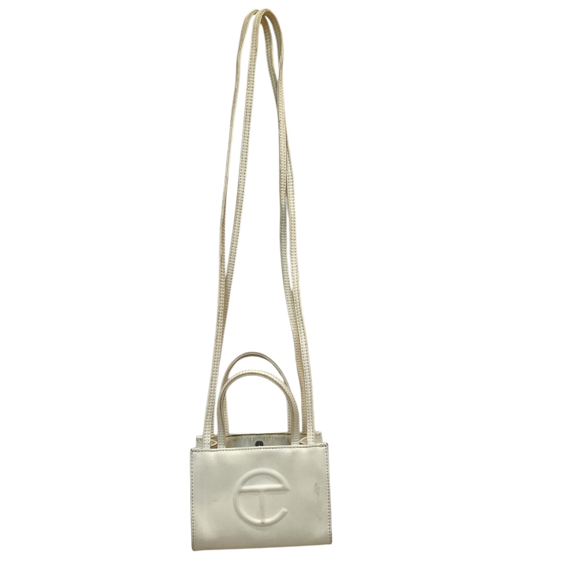 Telfar/Bag/WHT/whte smll bg with telf logo view 1