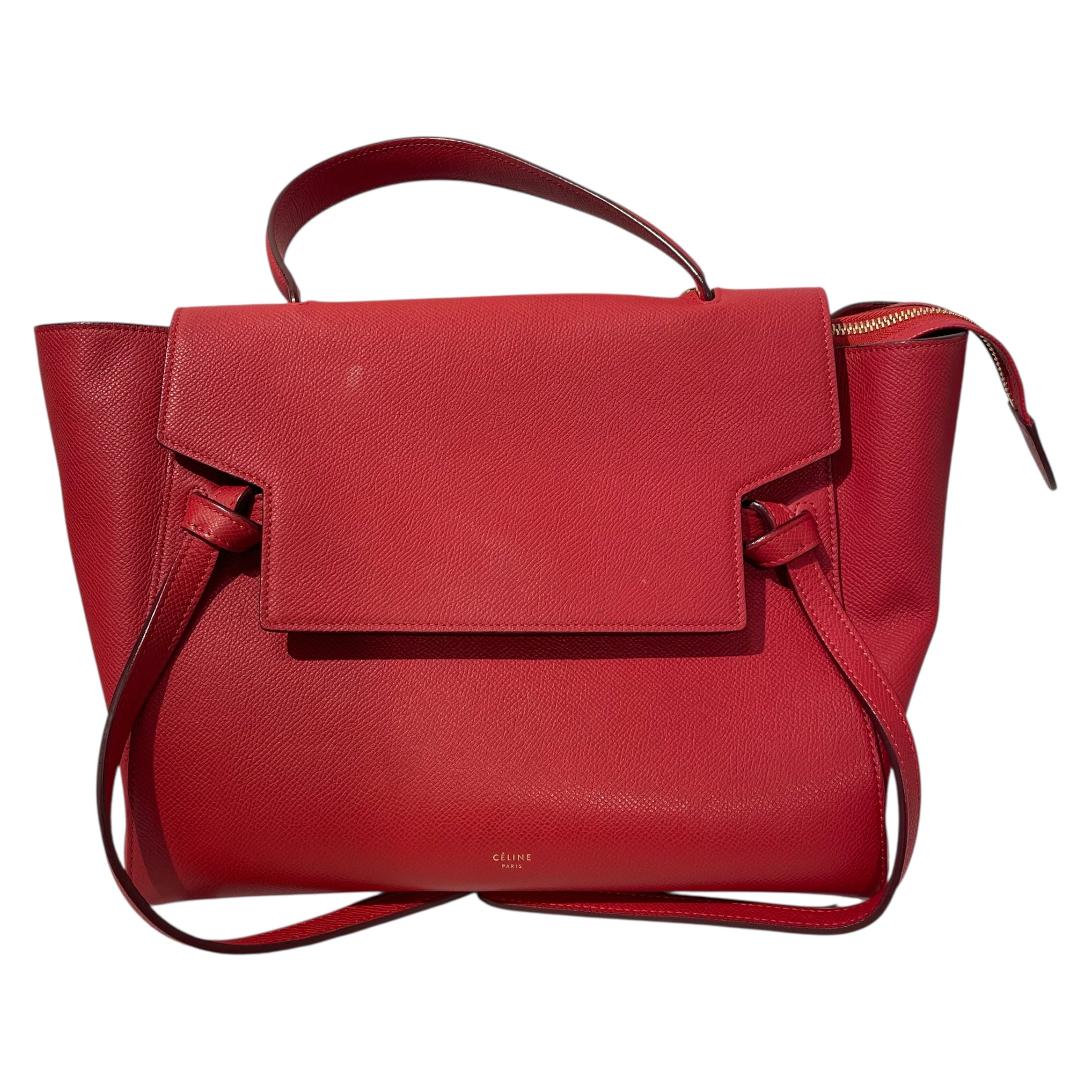 CELINE/Cross Body Bag/Leather/RED/CELINE Calfskin Bag view 1